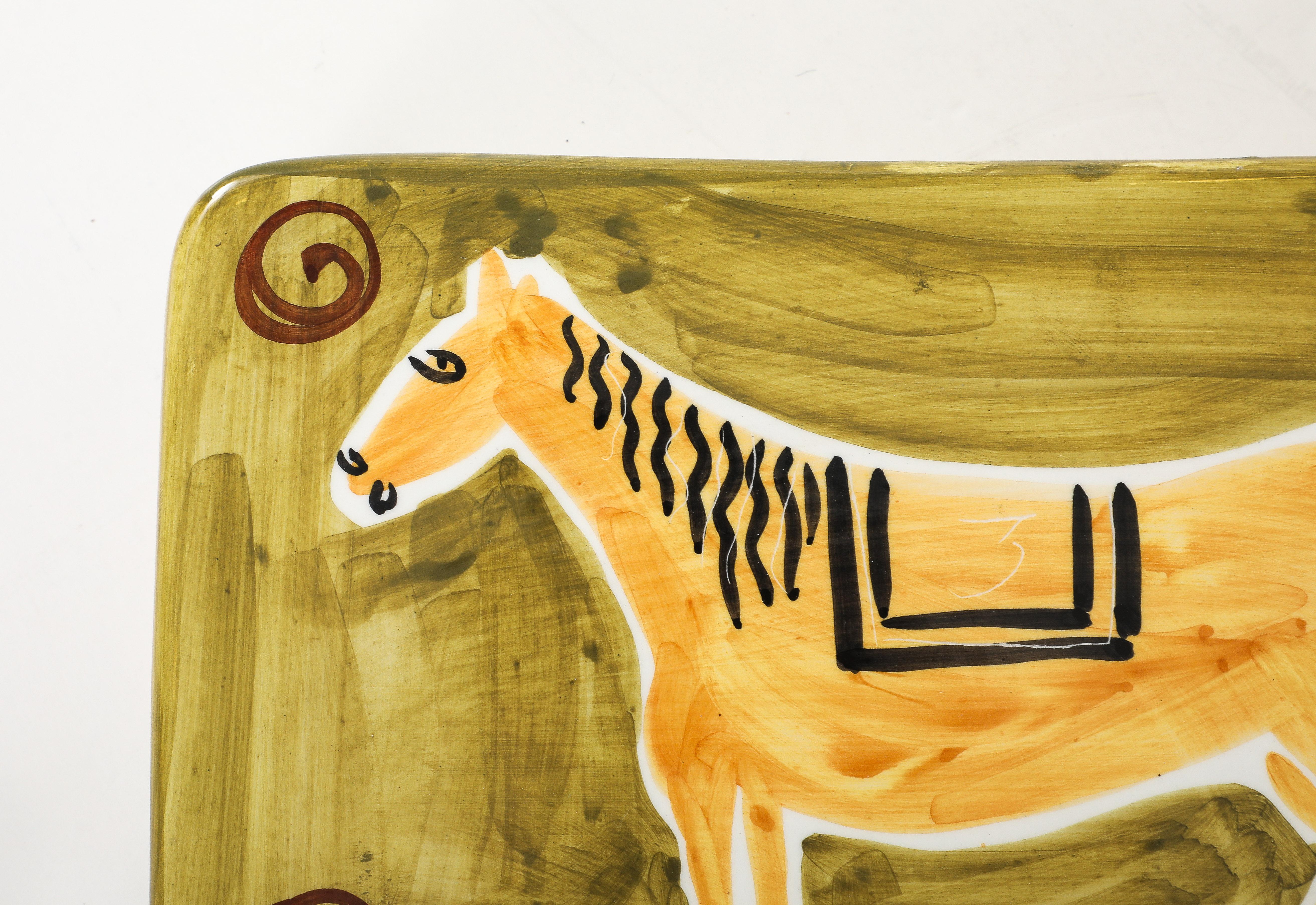 Caballo Caja de porcelana decorada a mano en venta 1