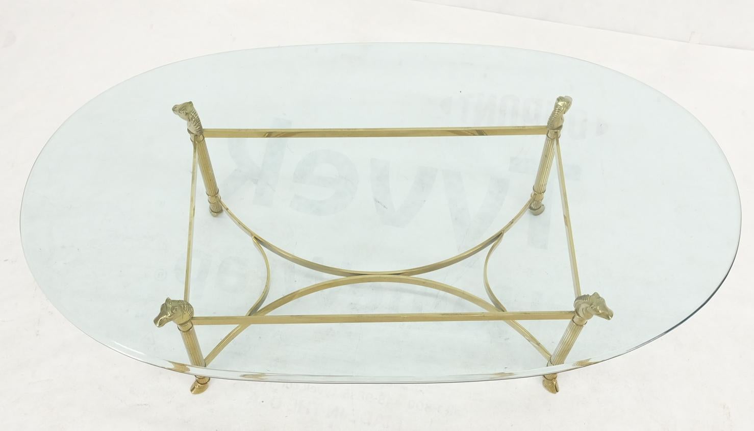 vintage brass and glass coffee table