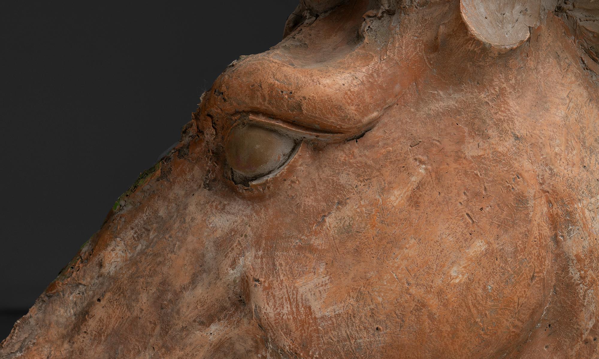 Pferdekopf-Lampen, Frankreich um 1960 (Gemalt) im Angebot