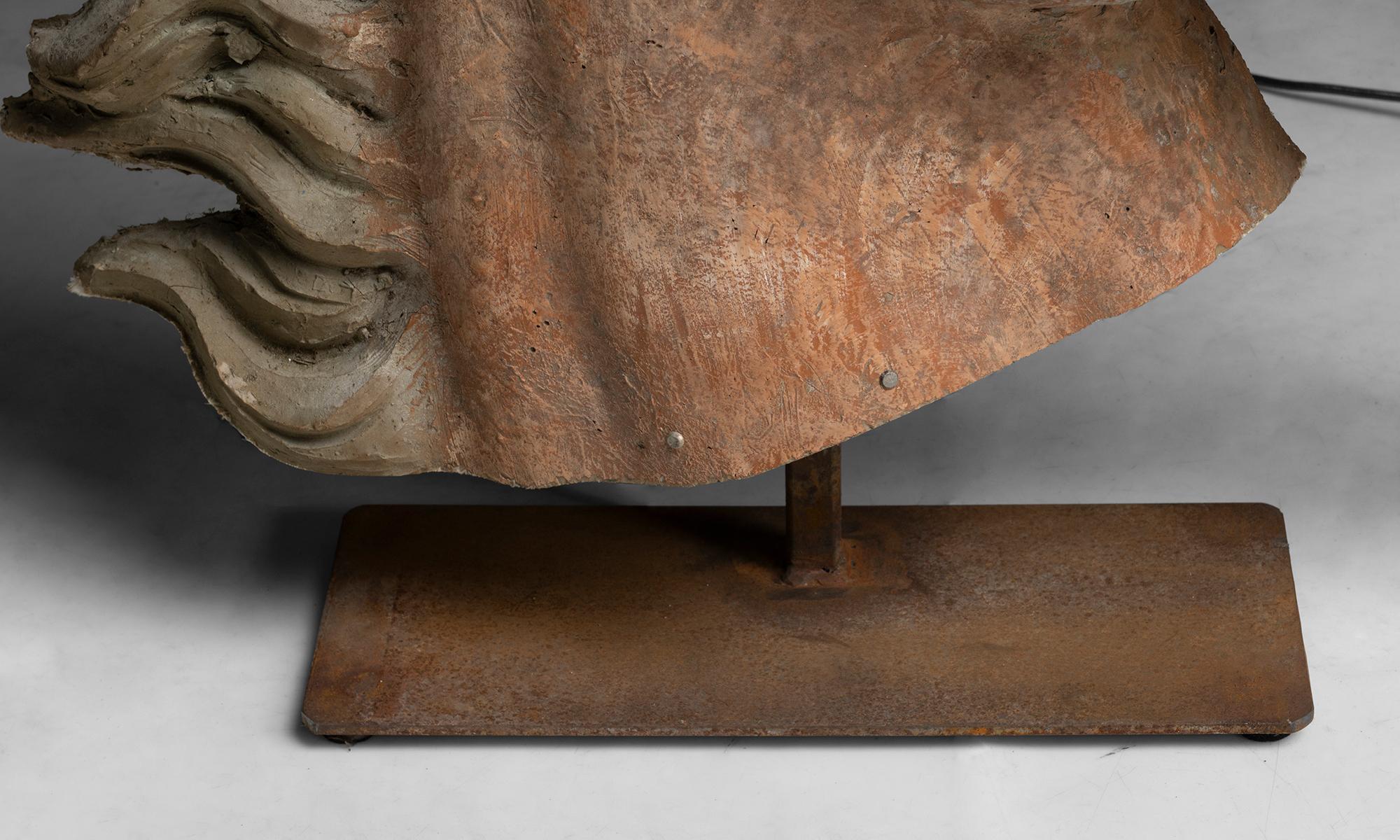 Pferdekopf-Lampen, Frankreich um 1960 (Leinen) im Angebot