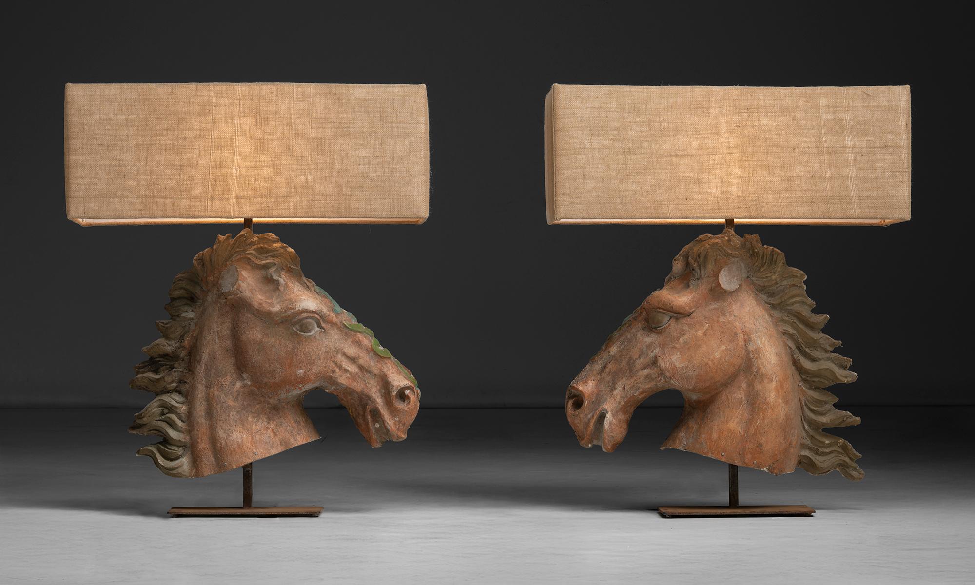 Pferdekopf-Lampen, Frankreich um 1960 im Angebot 2