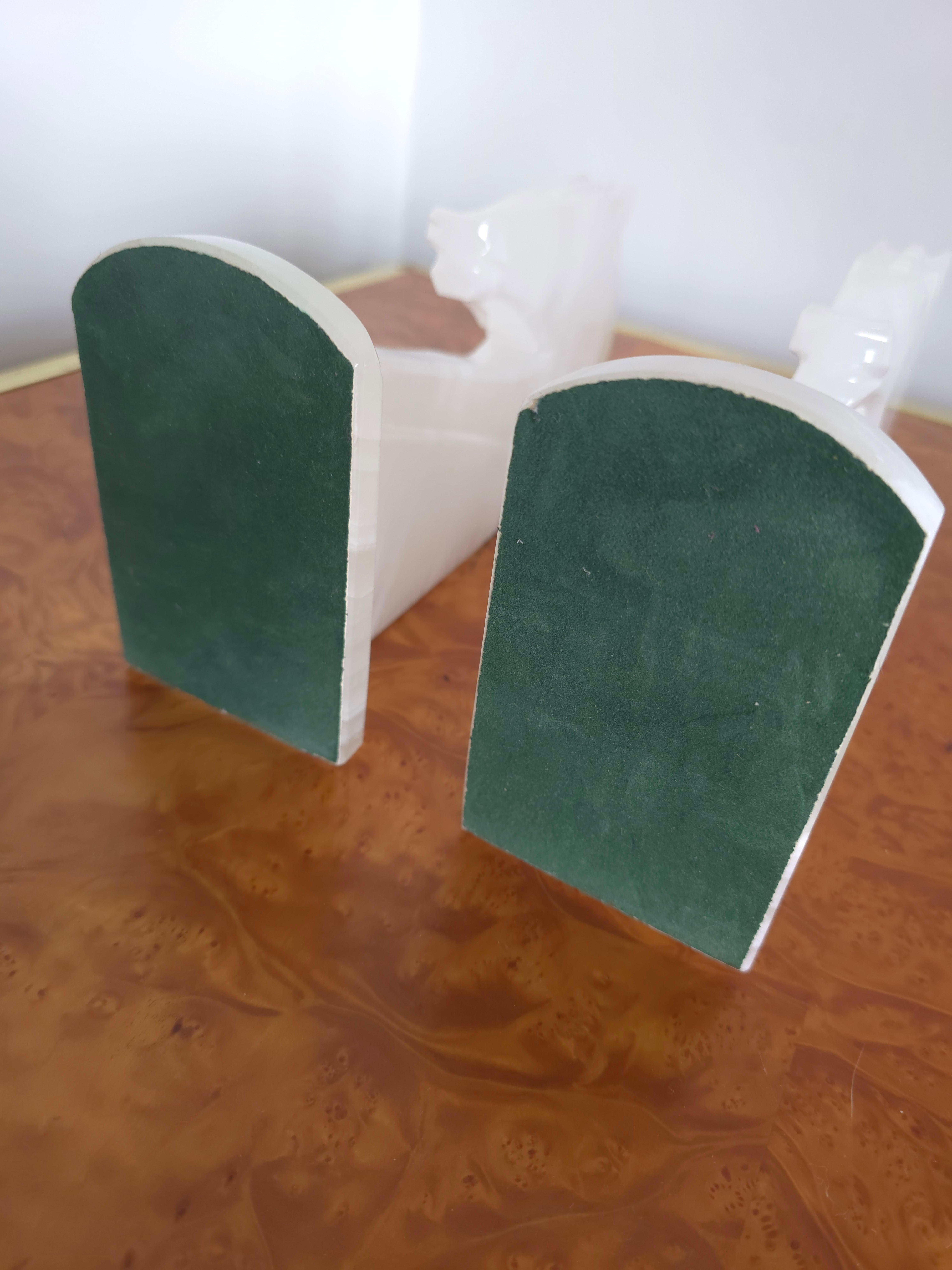 Horse Head Marble Bookends 1
