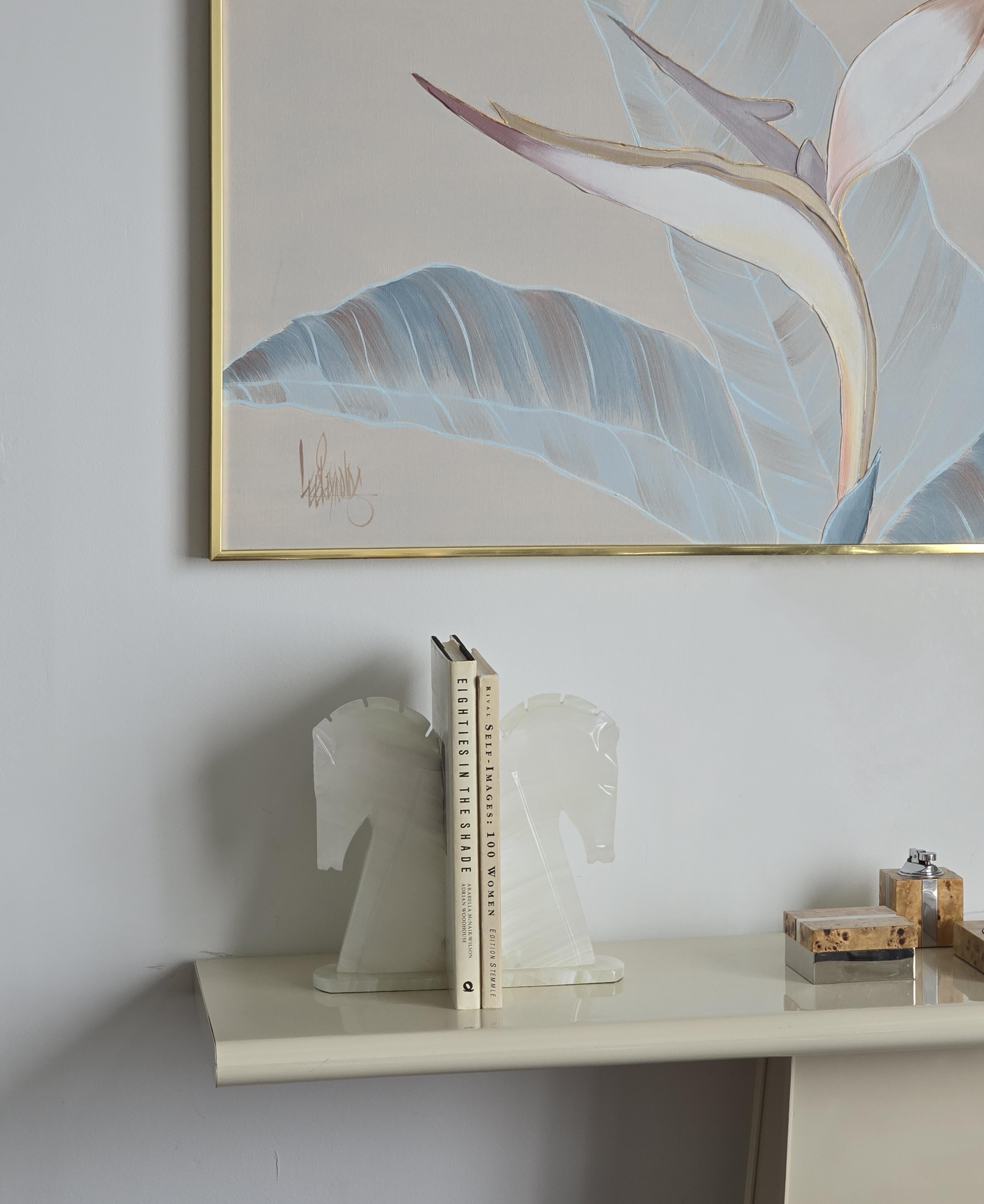Horse Head Marble Bookends 2