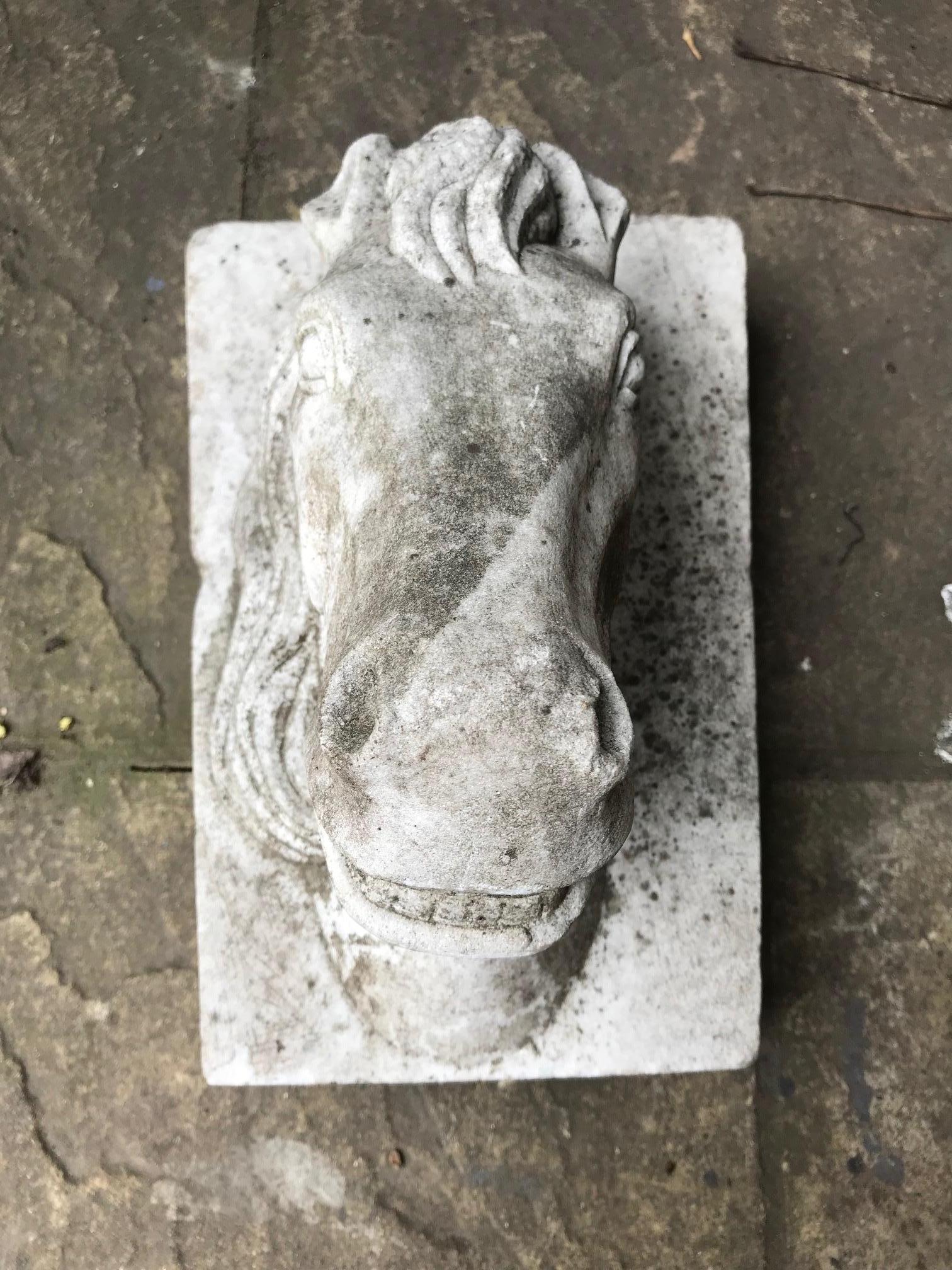 French Horse Head Marble Keystone For Sale