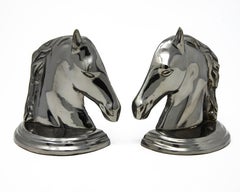 Horse Head Metal Bookends