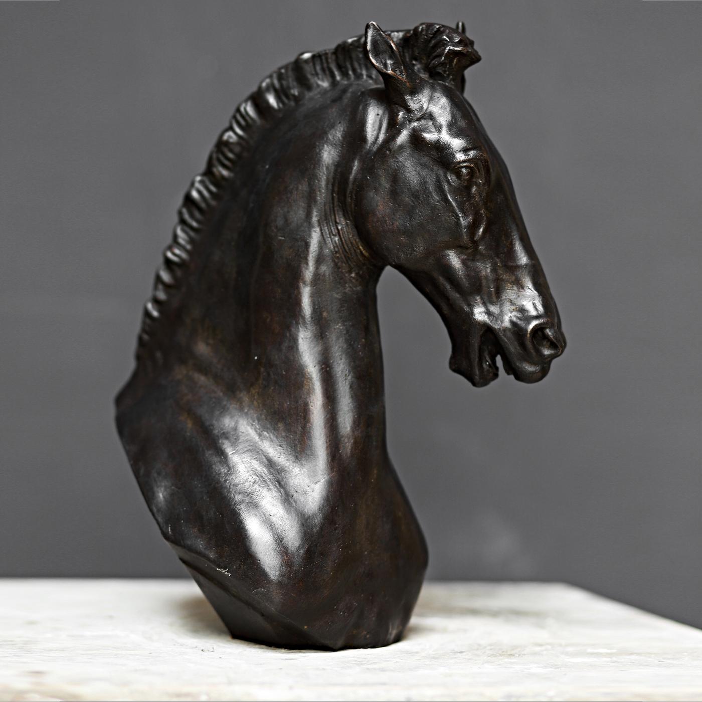 Pferdekopf-Skulptur (Bronze) im Angebot