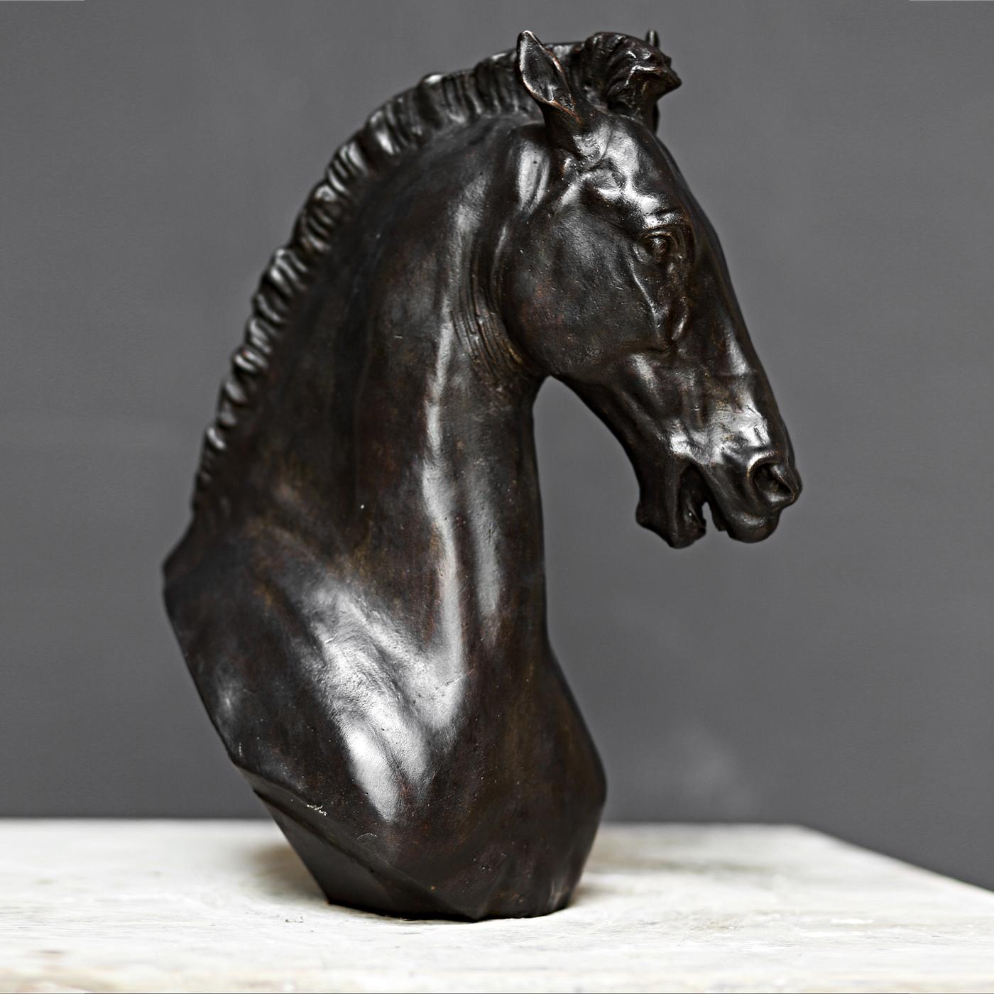 Escultura de cabeza de caballo Bronce en venta