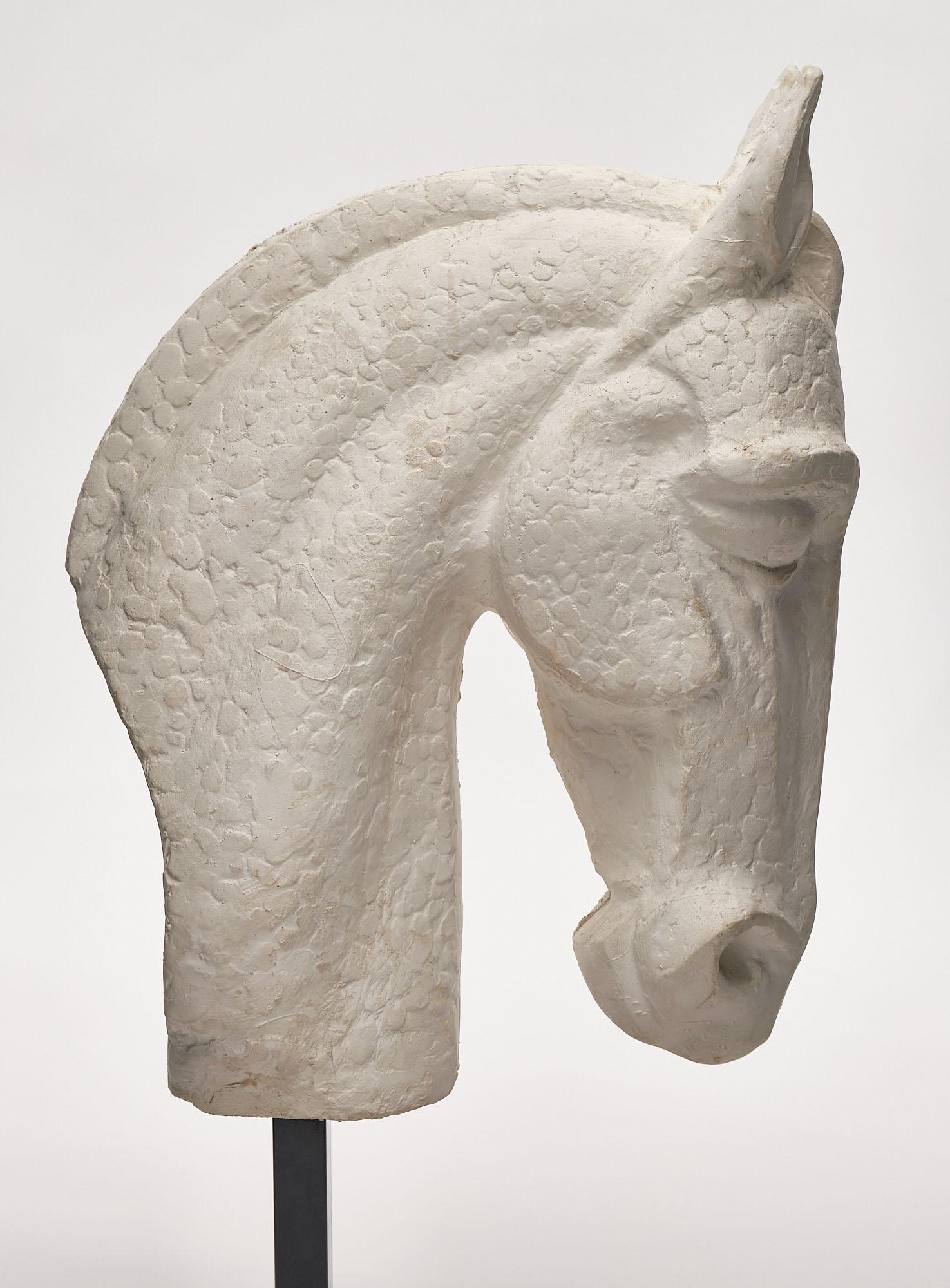 Mid-Century Modern Horse Head Sculpture, French