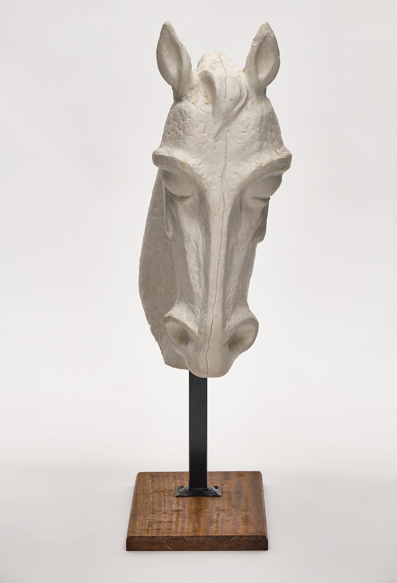 Mid-20th Century Horse Head Sculpture, French