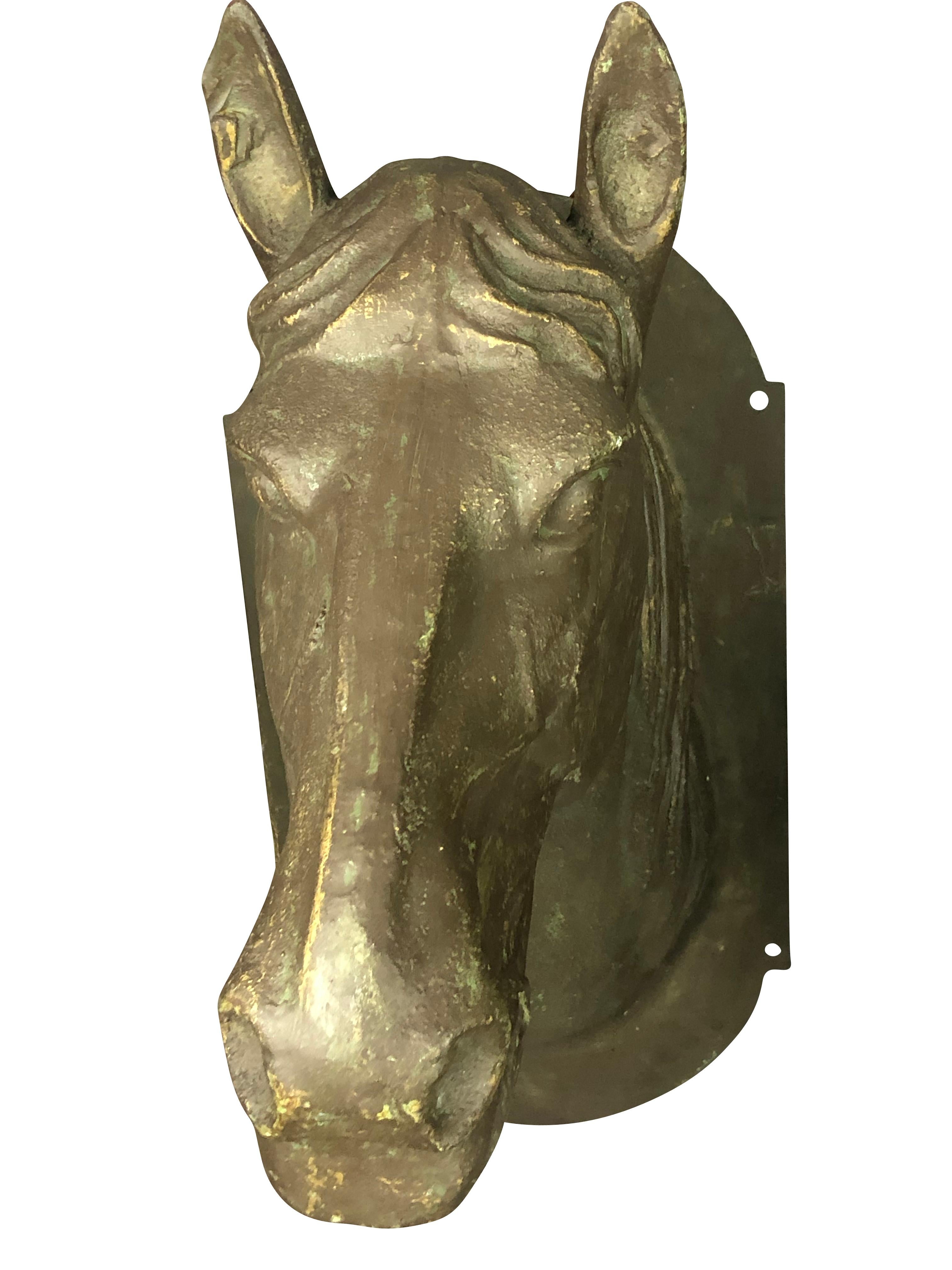 Horse Head Sculptures Life-Size Mixed Metal 2