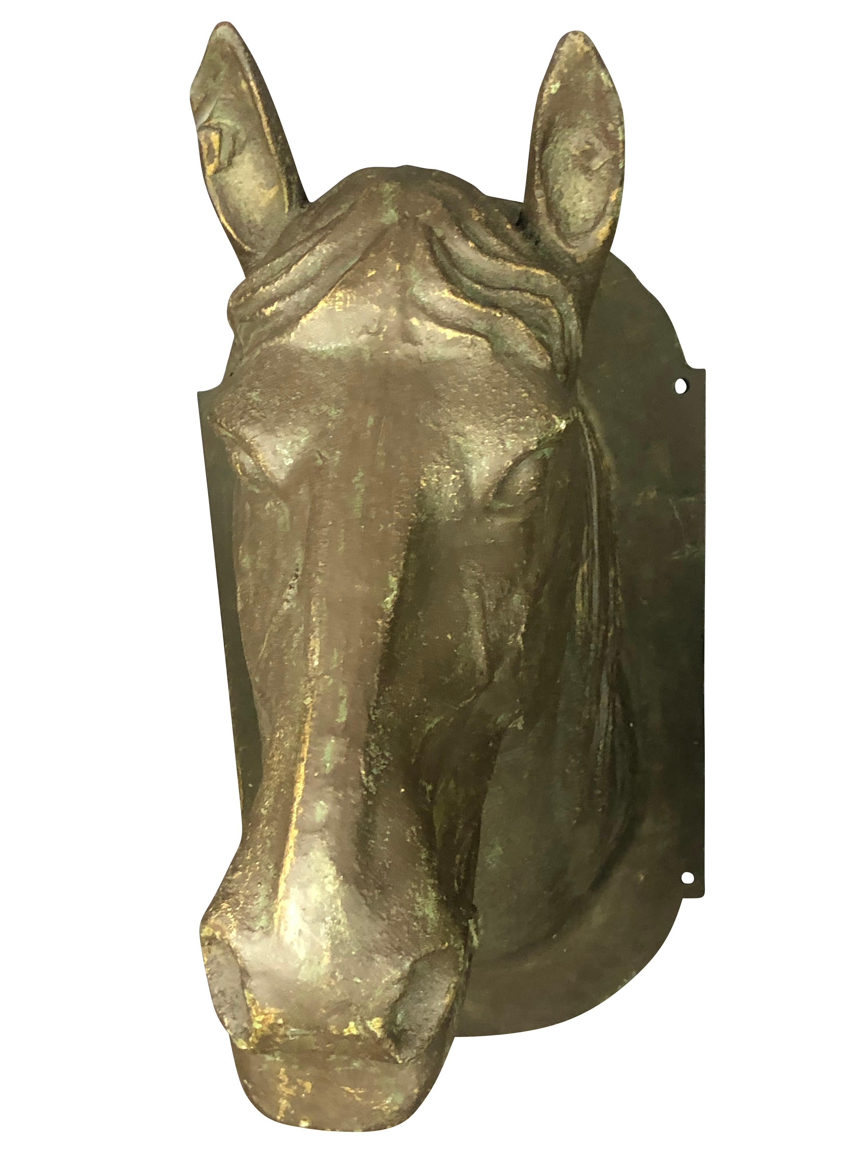 Horse Head Sculptures Life-Size Mixed Metal 3