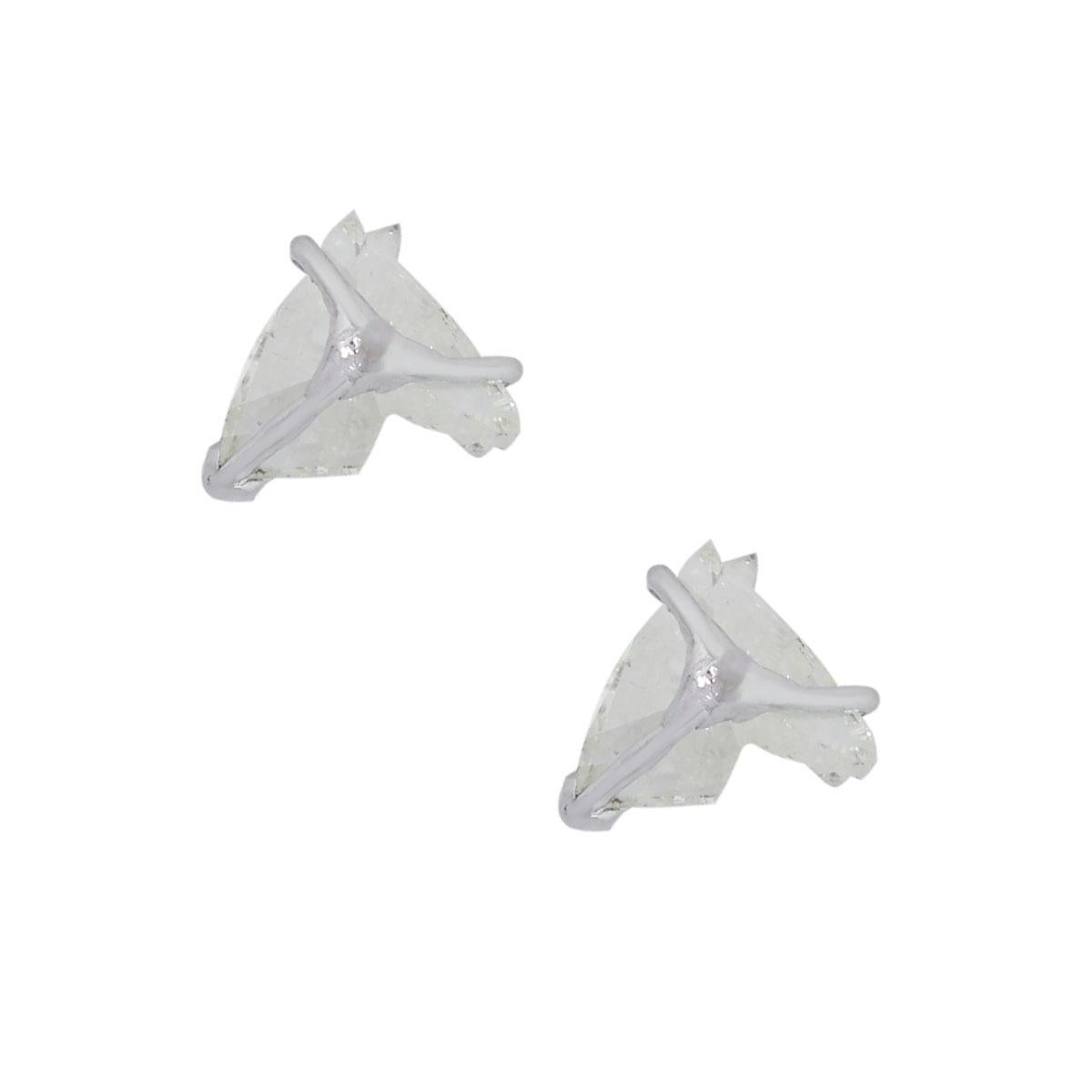 diamond horse earrings