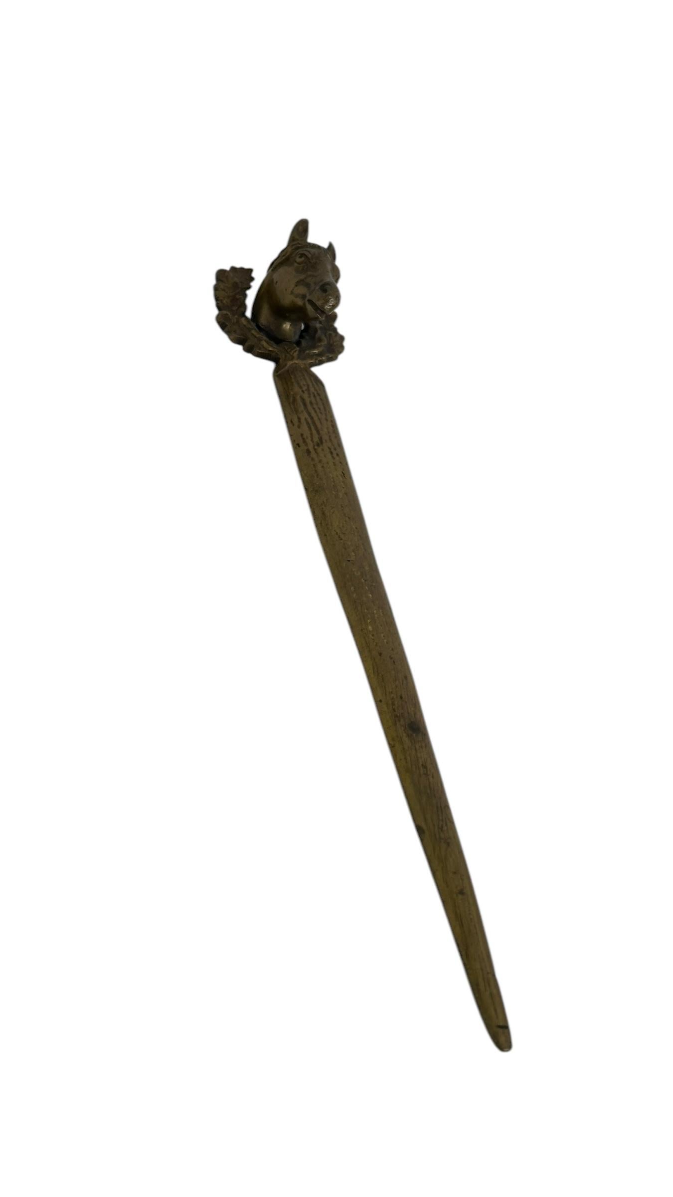 Cabeza de Caballo Vienna Bronze Abrecartas, Antiguo Austria 1910s en venta 4