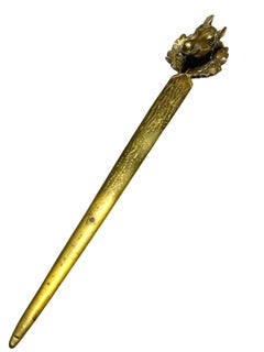 Horse Head Vienna Bronze Letter Opener, Antique Austria 1910s