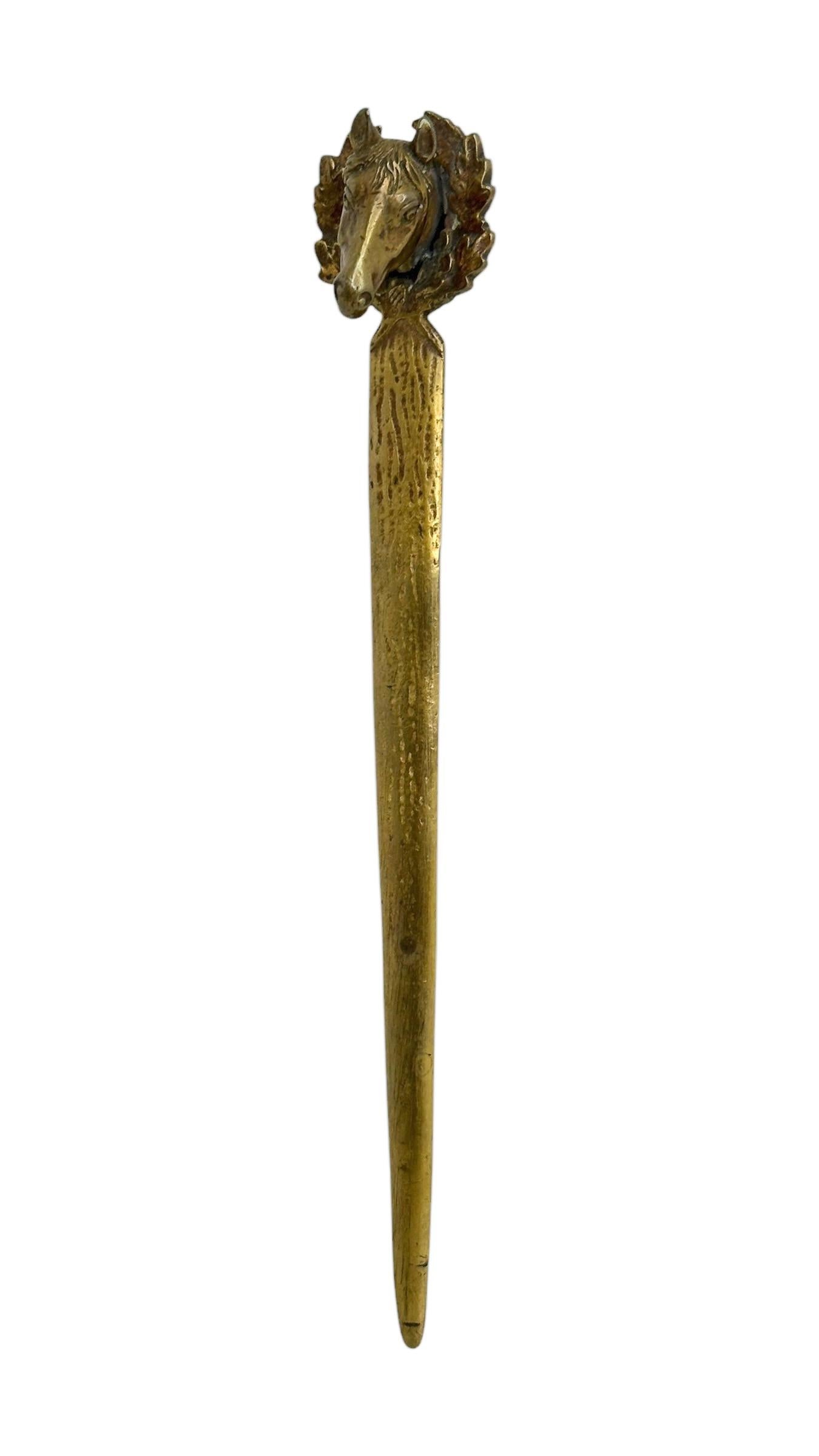 Cabeza de Caballo Vienna Bronze Abrecartas, Antiguo Austria 1910s Austríaco en venta