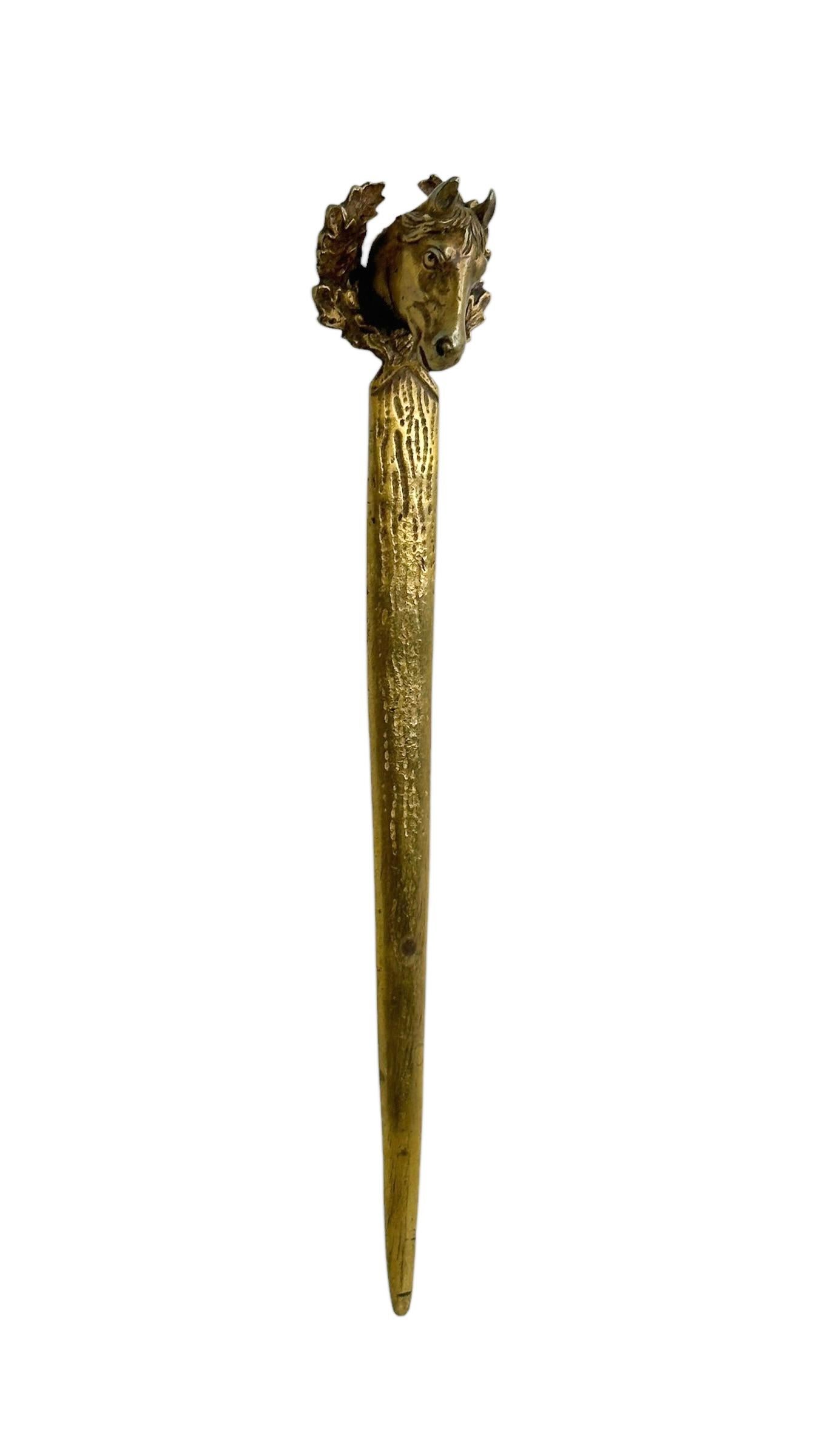 Cabeza de Caballo Vienna Bronze Abrecartas, Antiguo Austria 1910s en Bueno estado para la venta en Nuernberg, DE