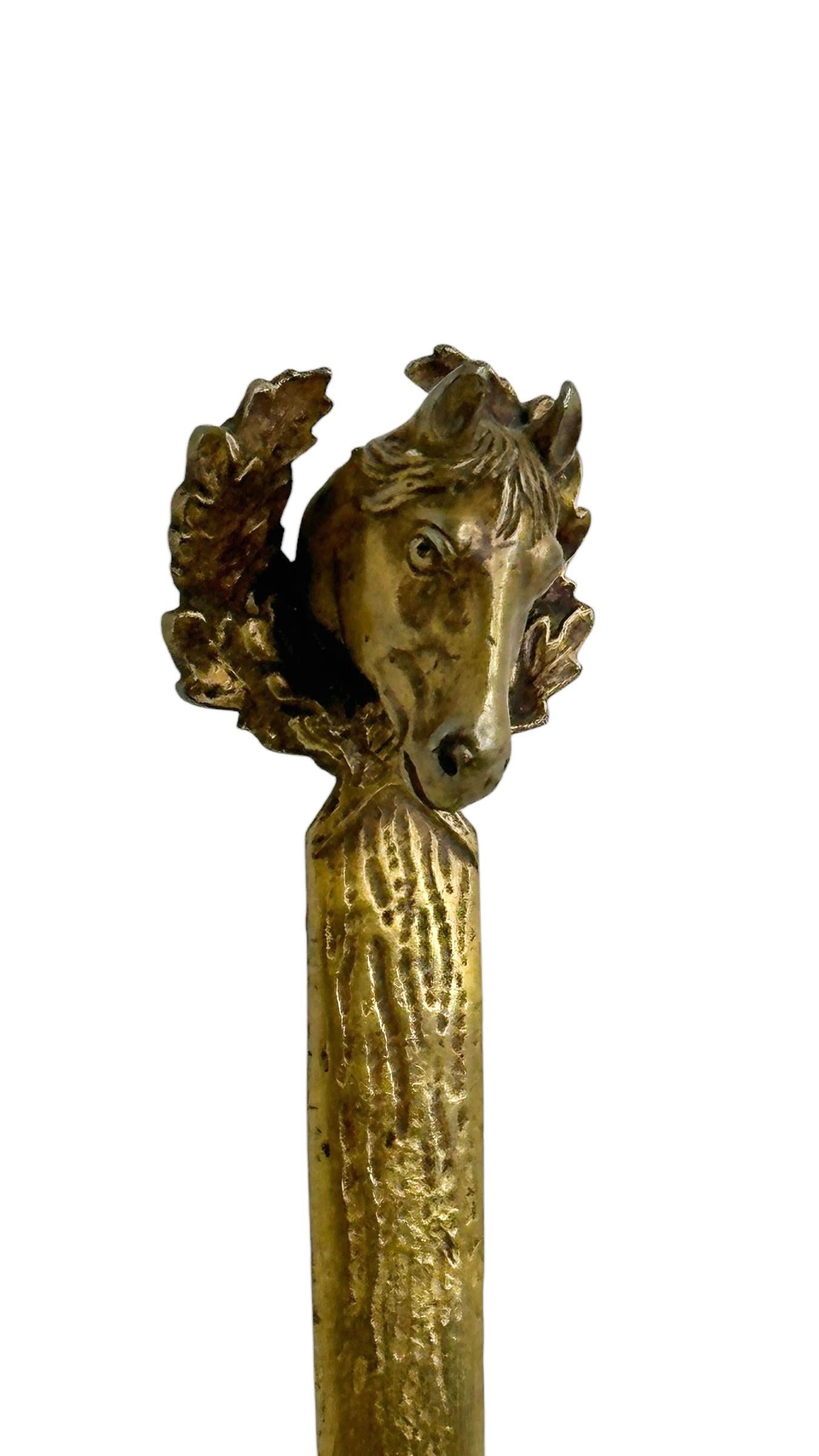 Cabeza de Caballo Vienna Bronze Abrecartas, Antiguo Austria 1910s principios del siglo XX en venta