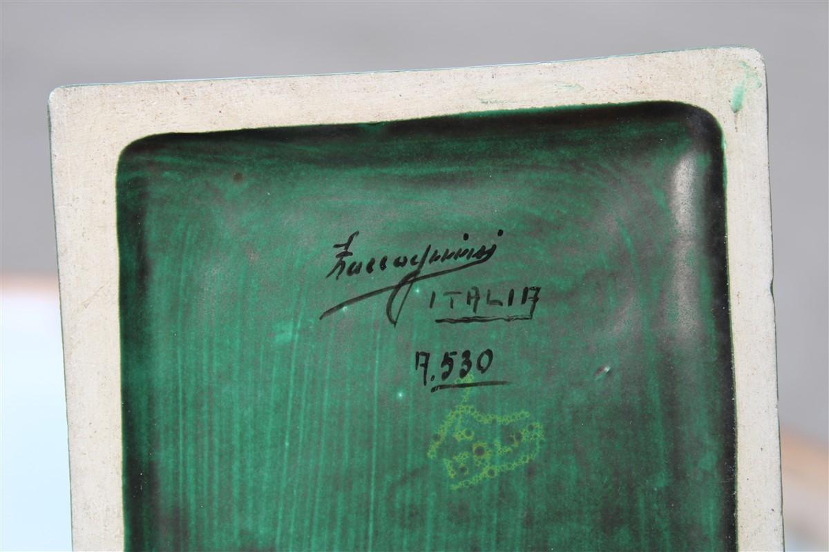 Caballo en cerámica esmaltada verde Zaccagnini Diseño italiano, 1940 en venta 2