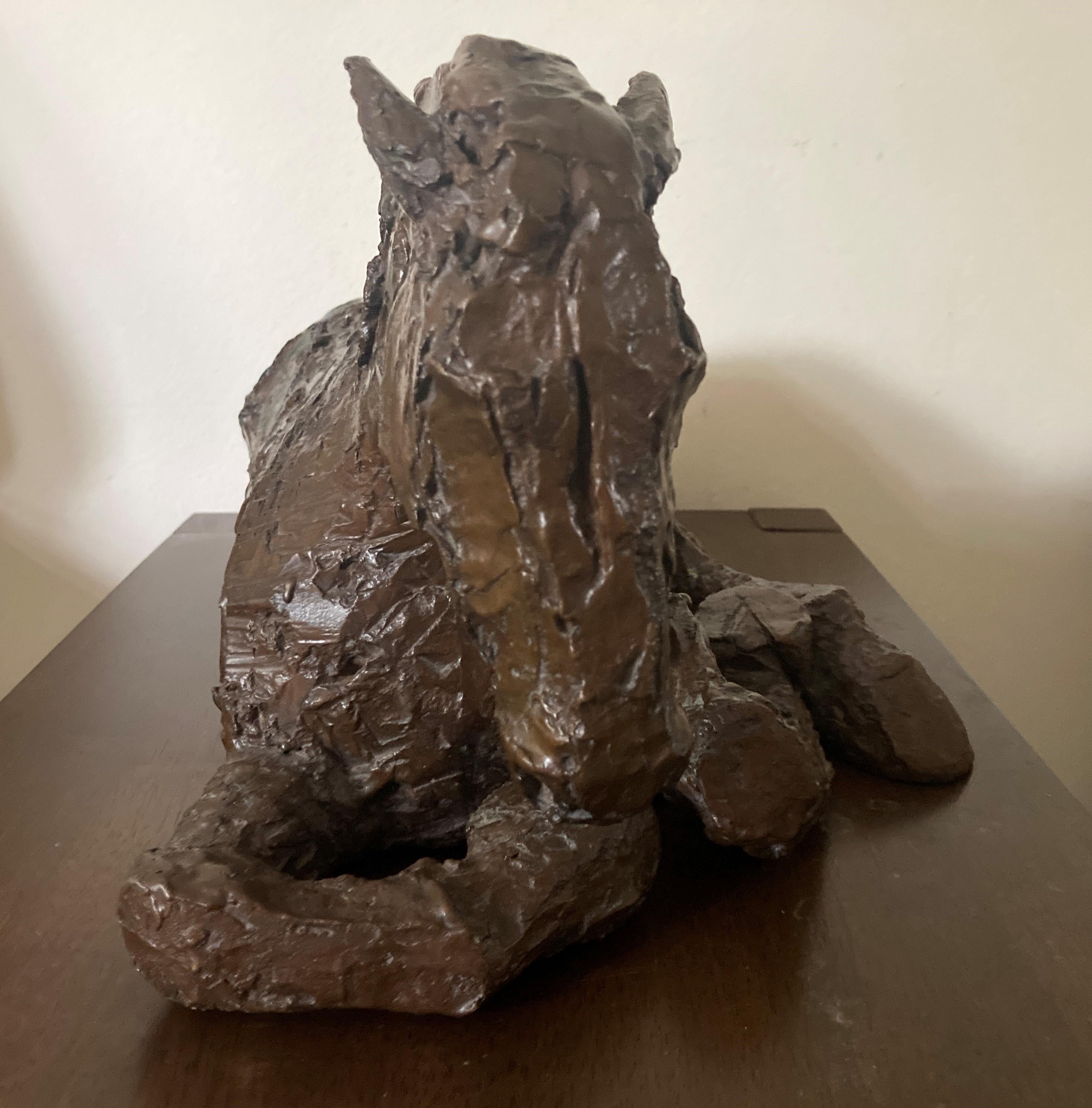 'Horse in the Rain V' bronze sculpture by Dame Elisabeth Frink 
Created in 1985 
Signed on the base 'Frink   5/8'

Provenance : Original dealer (Beaux Arts) invoice from 1987 