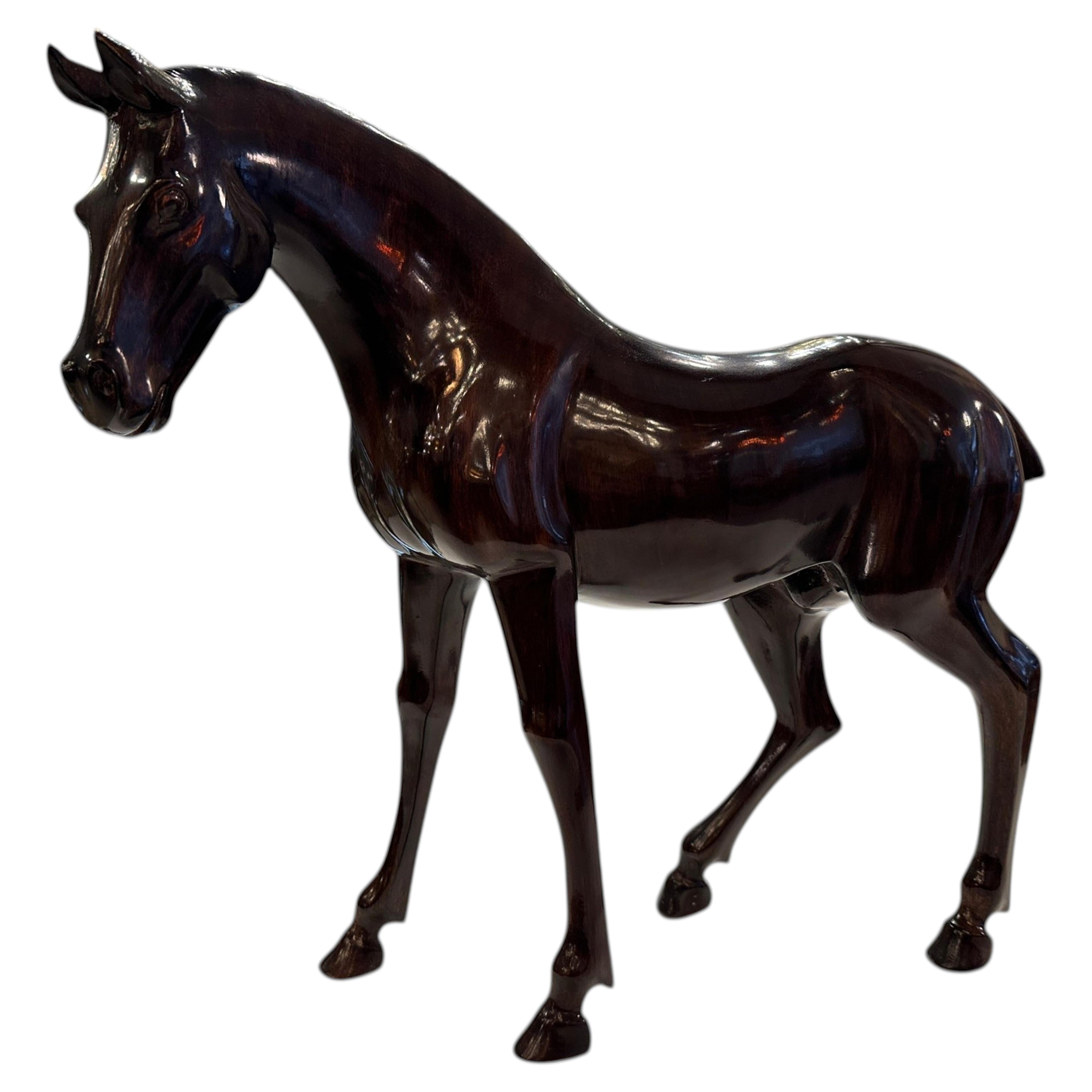 Horse in wood , Art deco , 1930, France For Sale