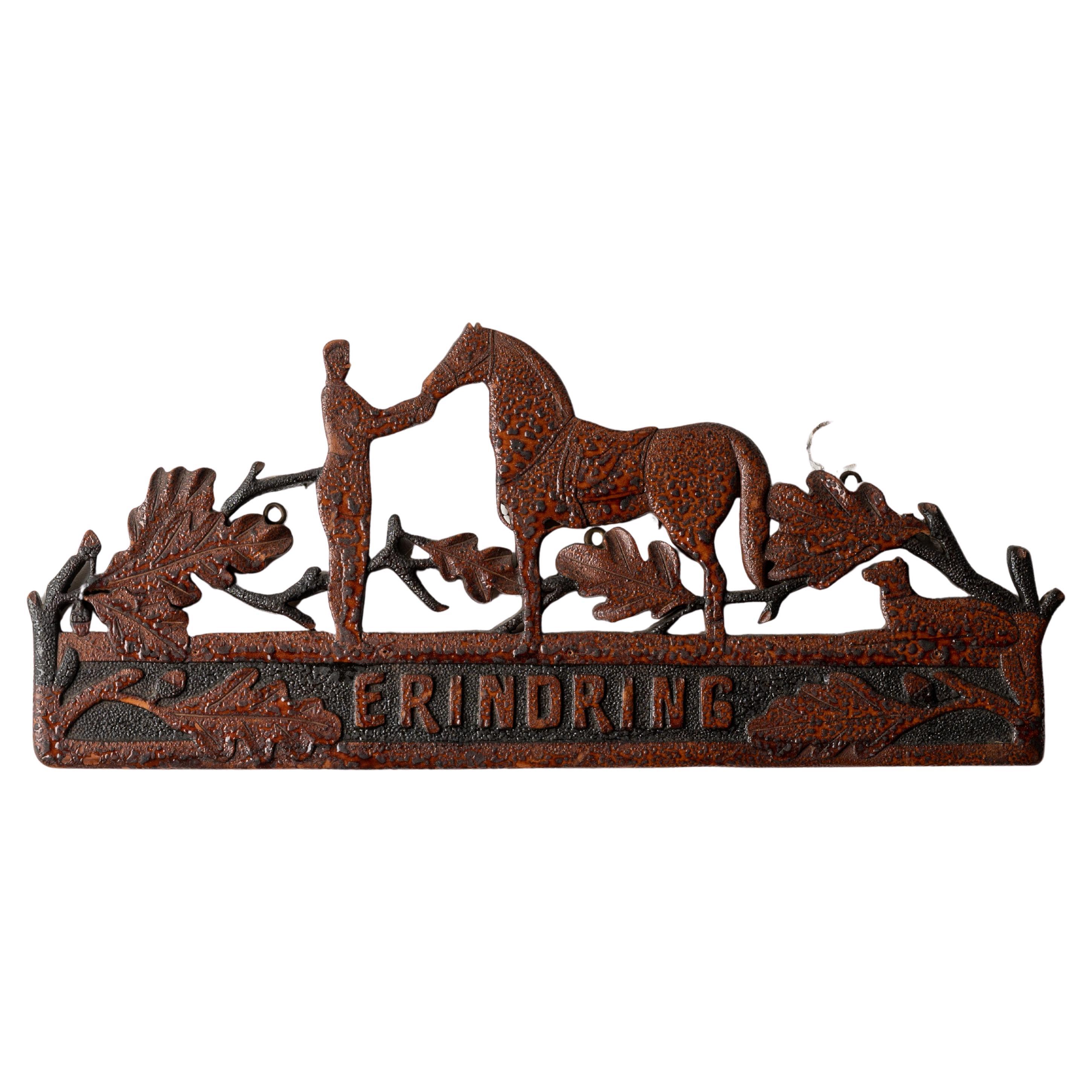 Caballo conmemorativo Talla de arte popular, c.1890 en venta
