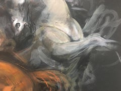 Horse on Black Sky, Pencil Fat by Giuseppe Colin, 1990