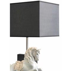 Horse on Courbette Table Lamp