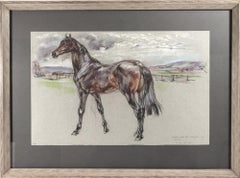 Horse Pastel Painting by Leslie Charlotte Benenson