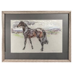 Horse Pastel Painting by Leslie Charlotte Benenson