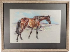 Horse Pastel Painting by Leslie Charlotte Benenson of Erin Star