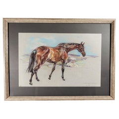 Horse Pastel Painting by Leslie Charlotte Benenson of Erin Star