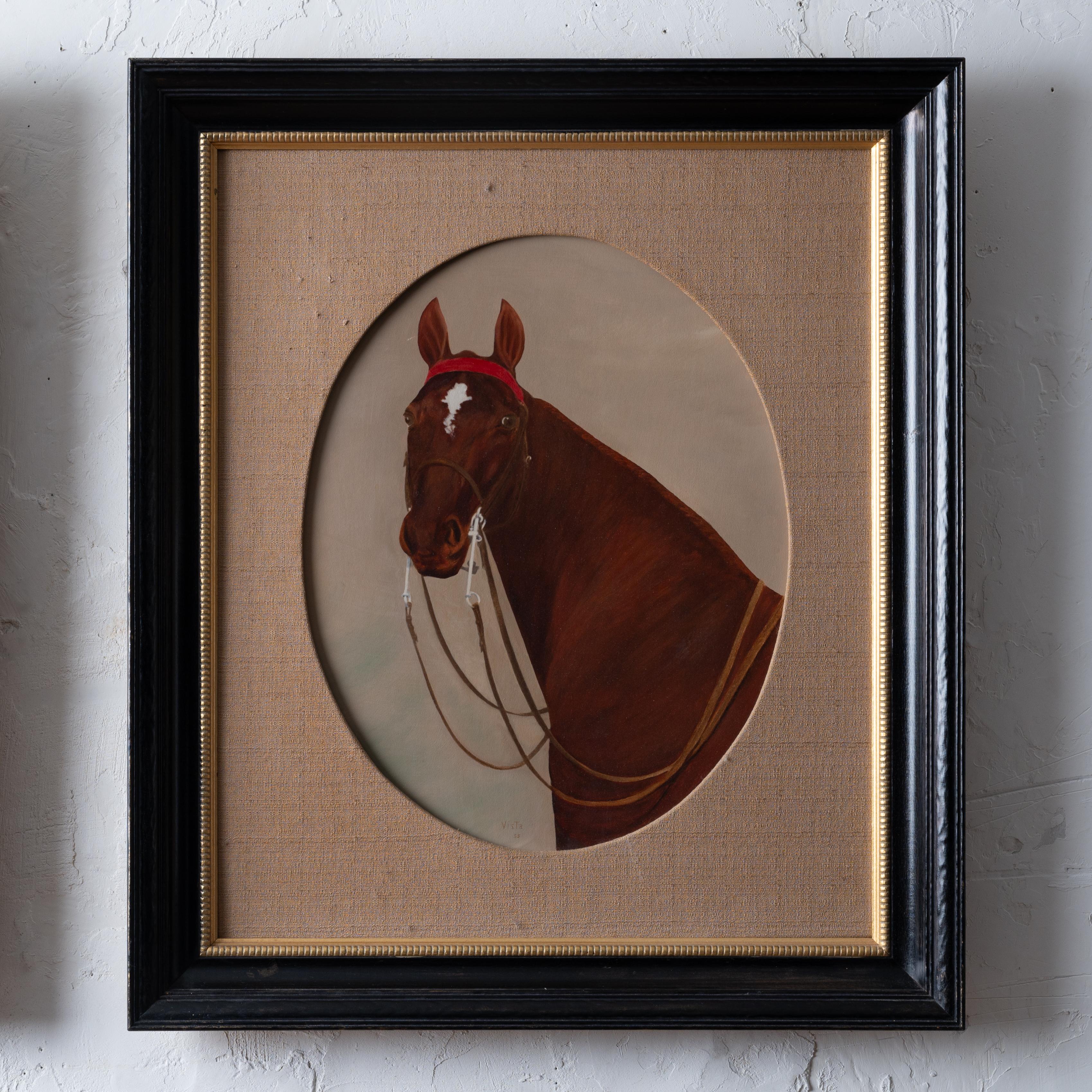 20th Century Horse Portrait Paintings by Vista, 1955 For Sale