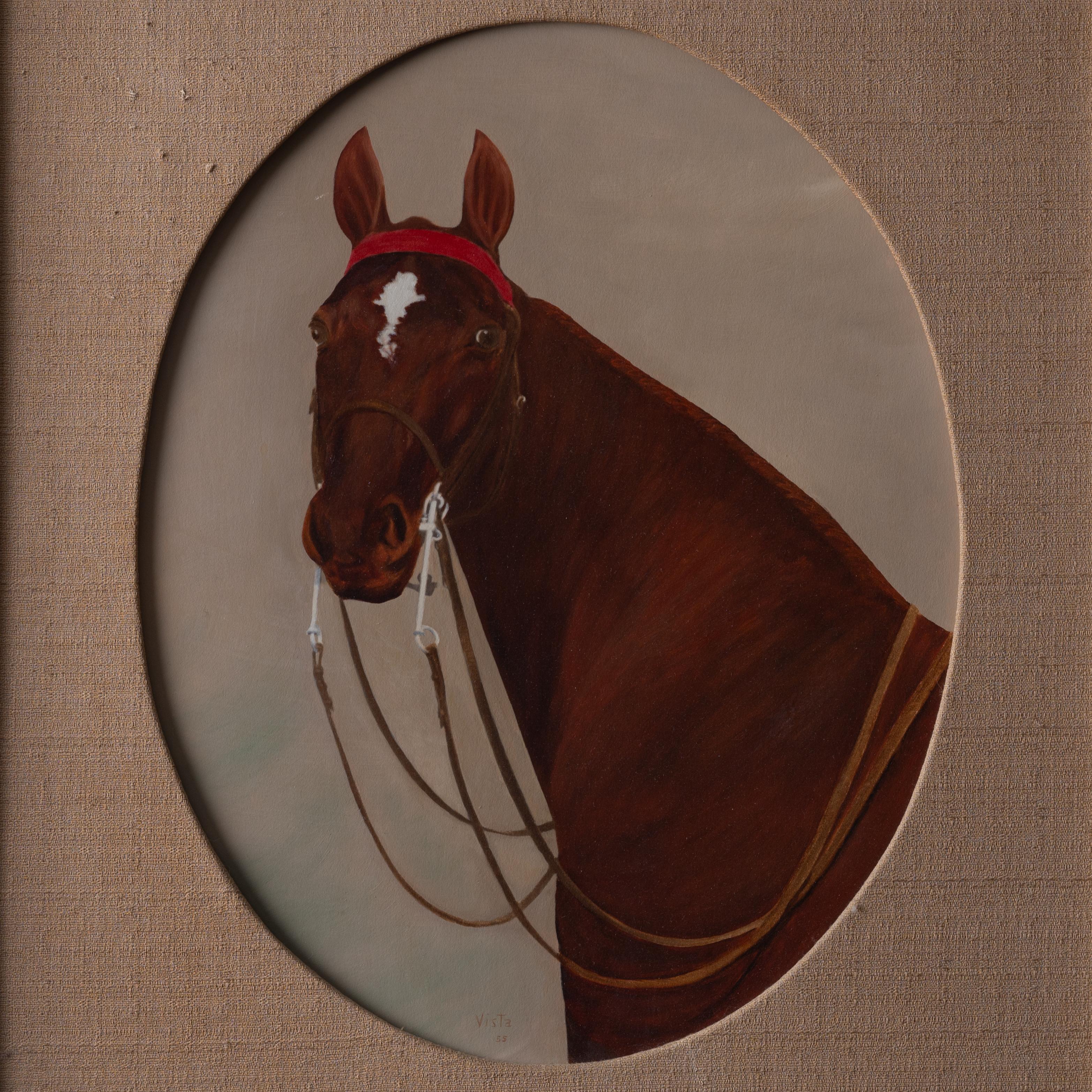 Horse Portrait Paintings by Vista, 1955 For Sale 2