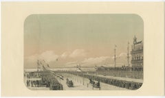Horse Races on Ice in Rotterdam, The Netherlands on the River Maas, 1855