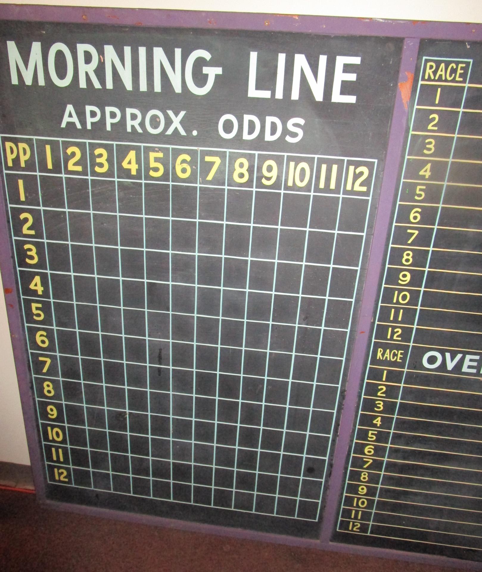 horse betting odds chart
