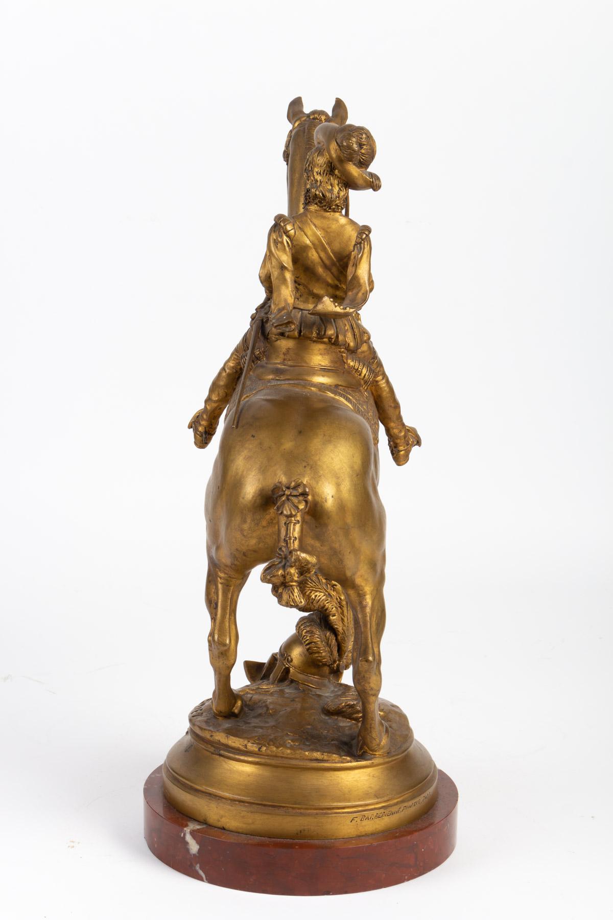 Horse Rider, Signed E. Frémiet In Good Condition In Saint-Ouen, FR