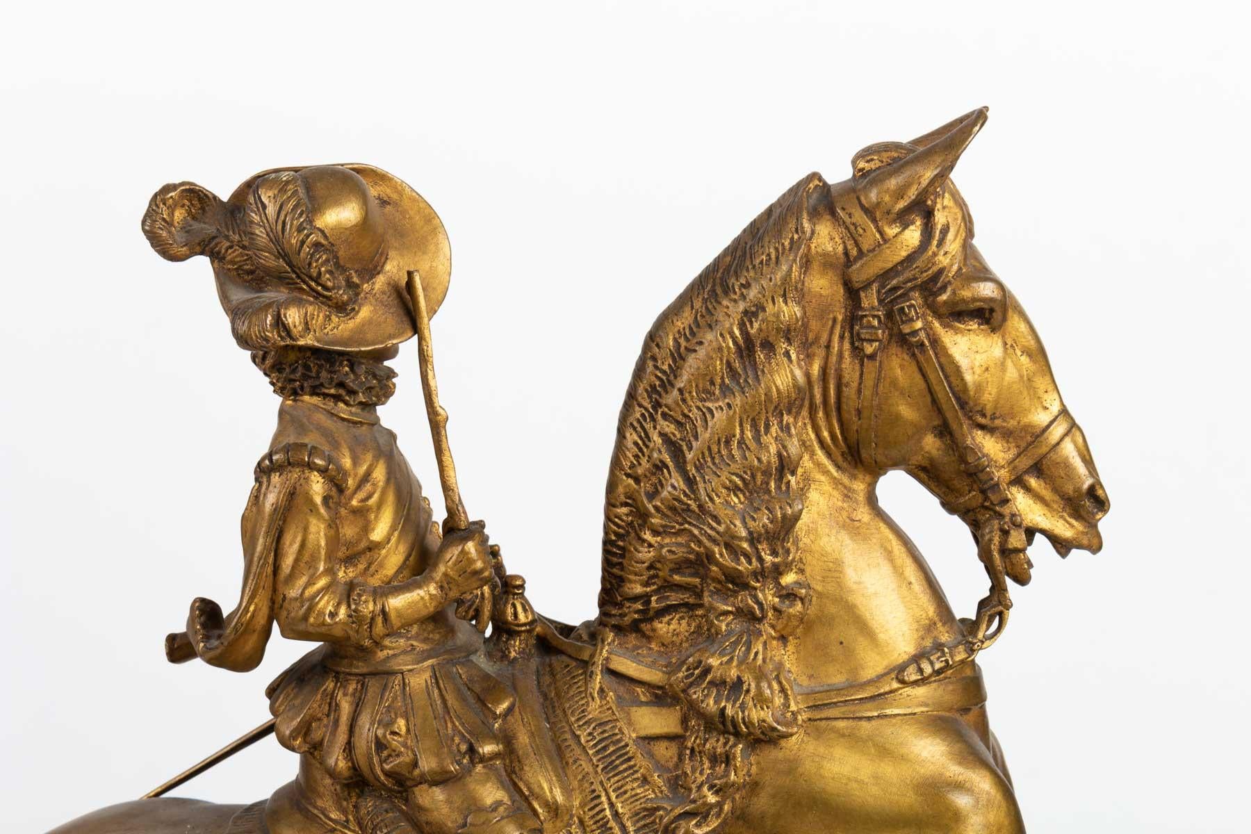 19th Century Horse Rider, Signed E. Frémiet