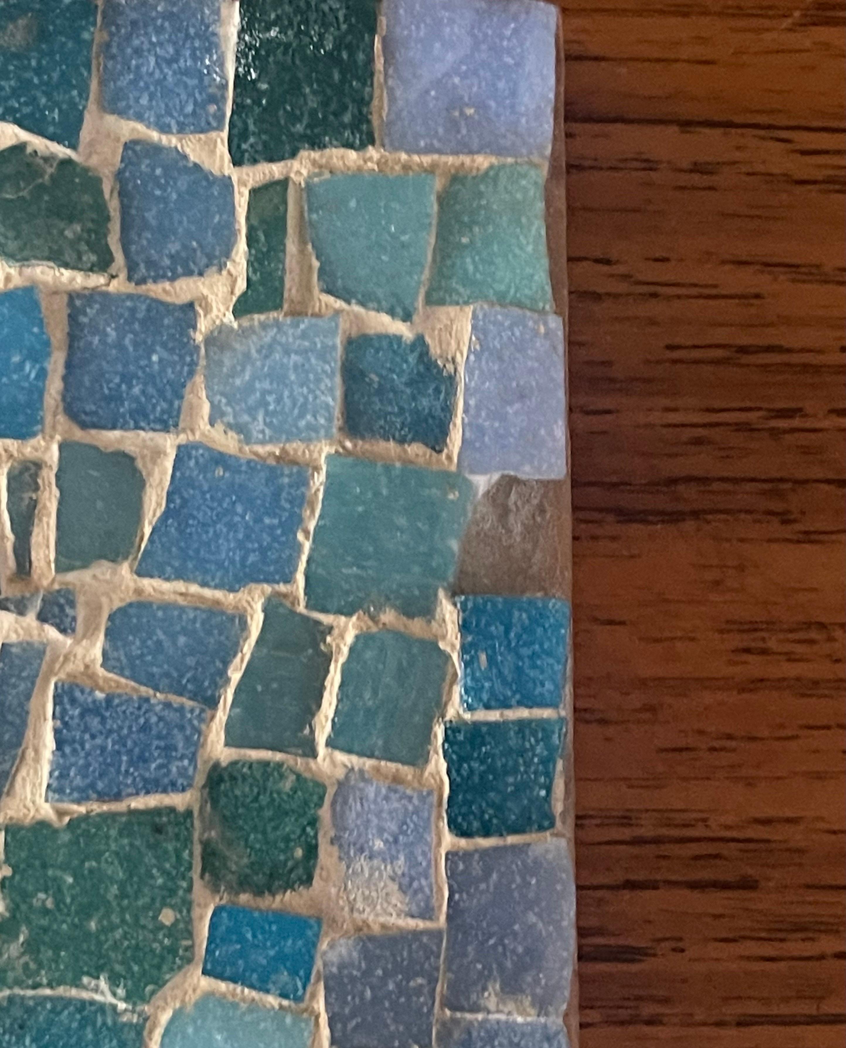 Mid-Century Modern Horse Scene Mosaic on Board by David Lavington For Sale