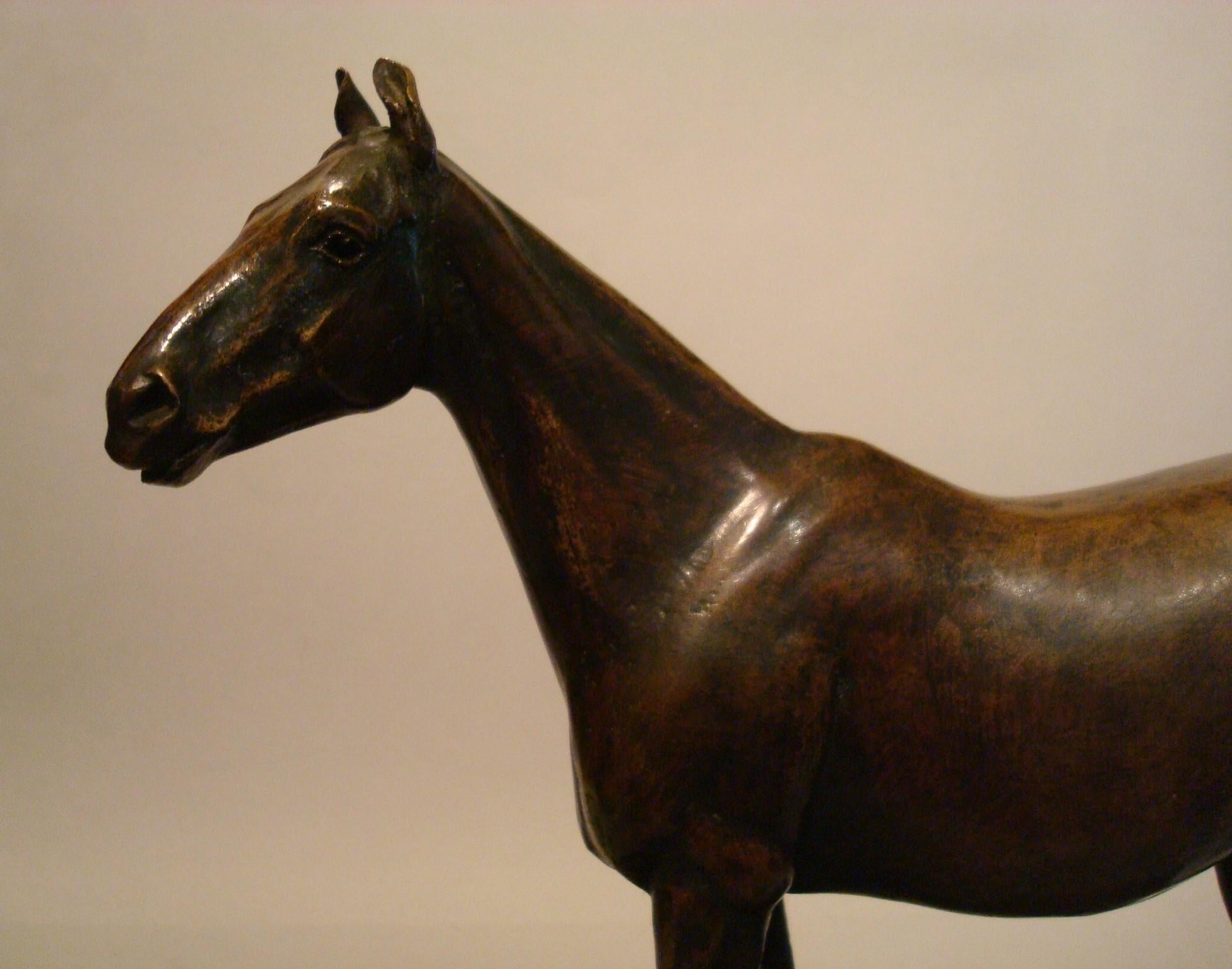 Horse Sculpture Barbedienne Fondeur Bronze, Polo Equestrian Trophy 5