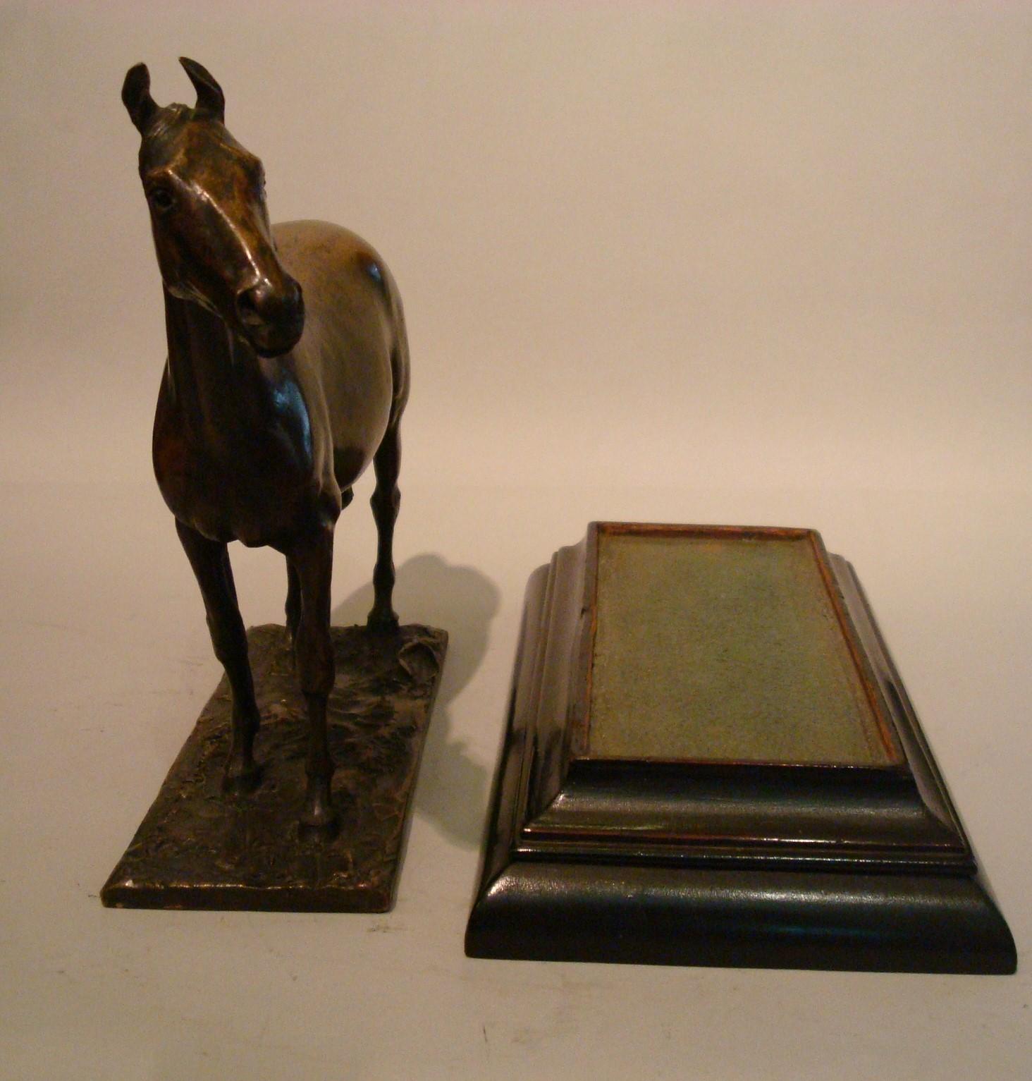 Horse Sculpture Barbedienne Fondeur Bronze, Polo Equestrian Trophy 9