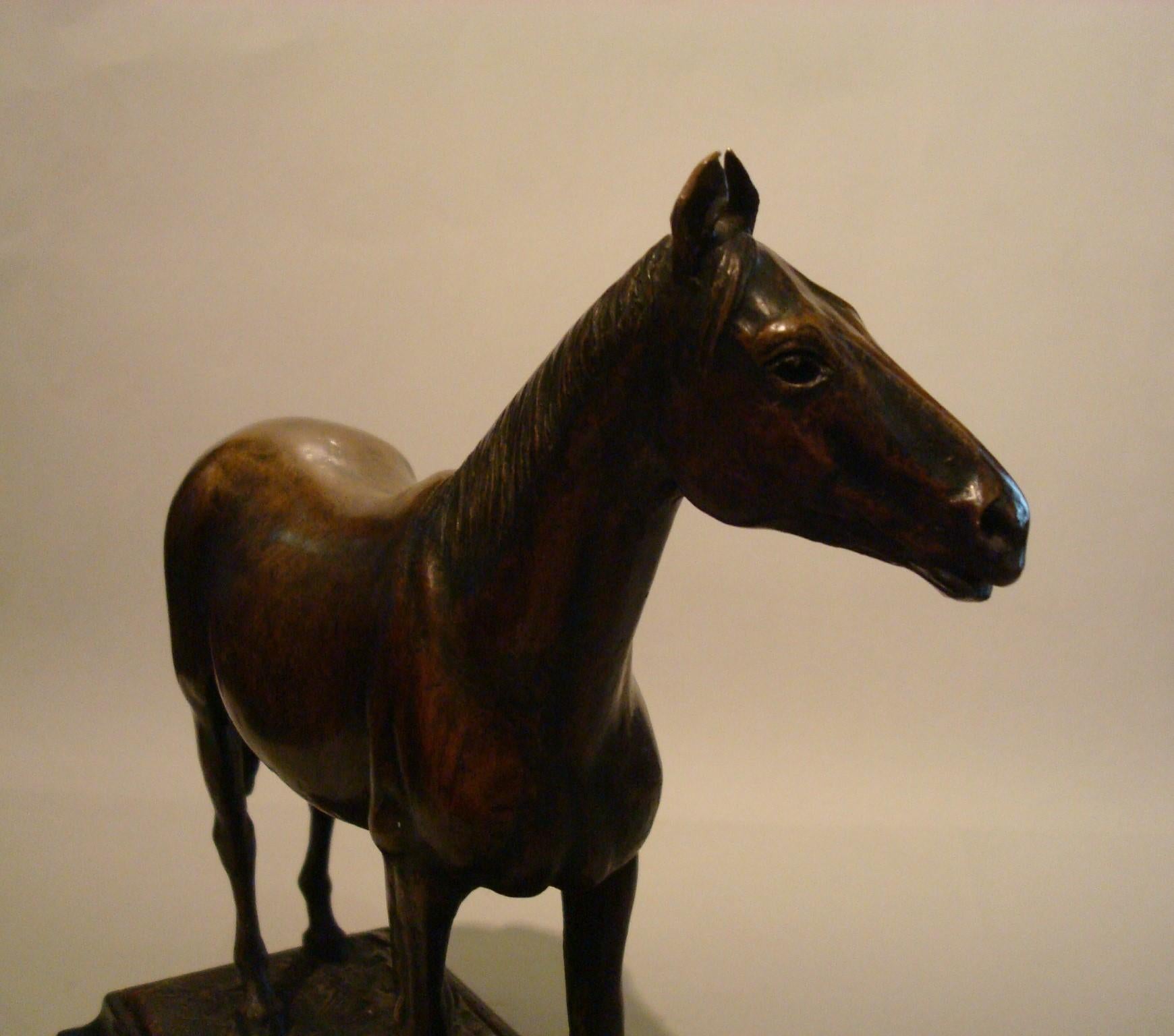 19th Century Horse Sculpture Barbedienne Fondeur Bronze, Polo Equestrian Trophy