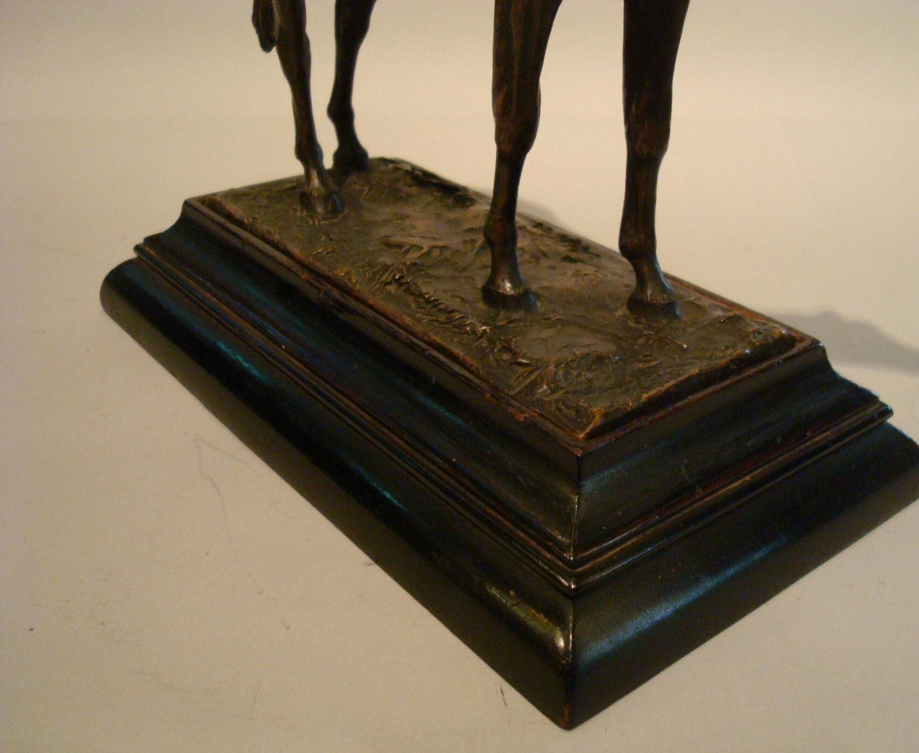Horse Sculpture Barbedienne Fondeur Bronze, Polo Equestrian Trophy 2