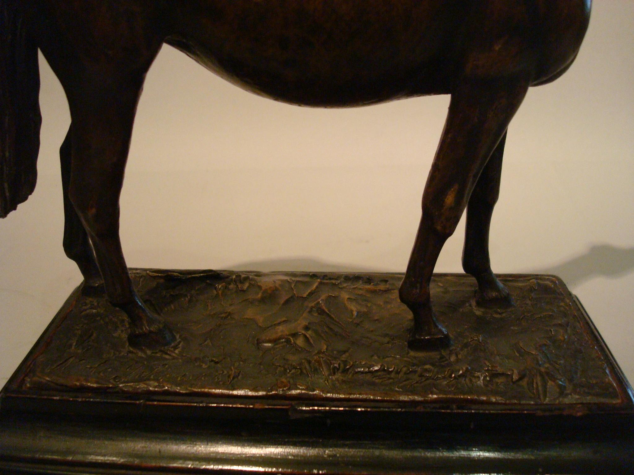 Horse Sculpture Barbedienne Fondeur Bronze, Polo Equestrian Trophy 4