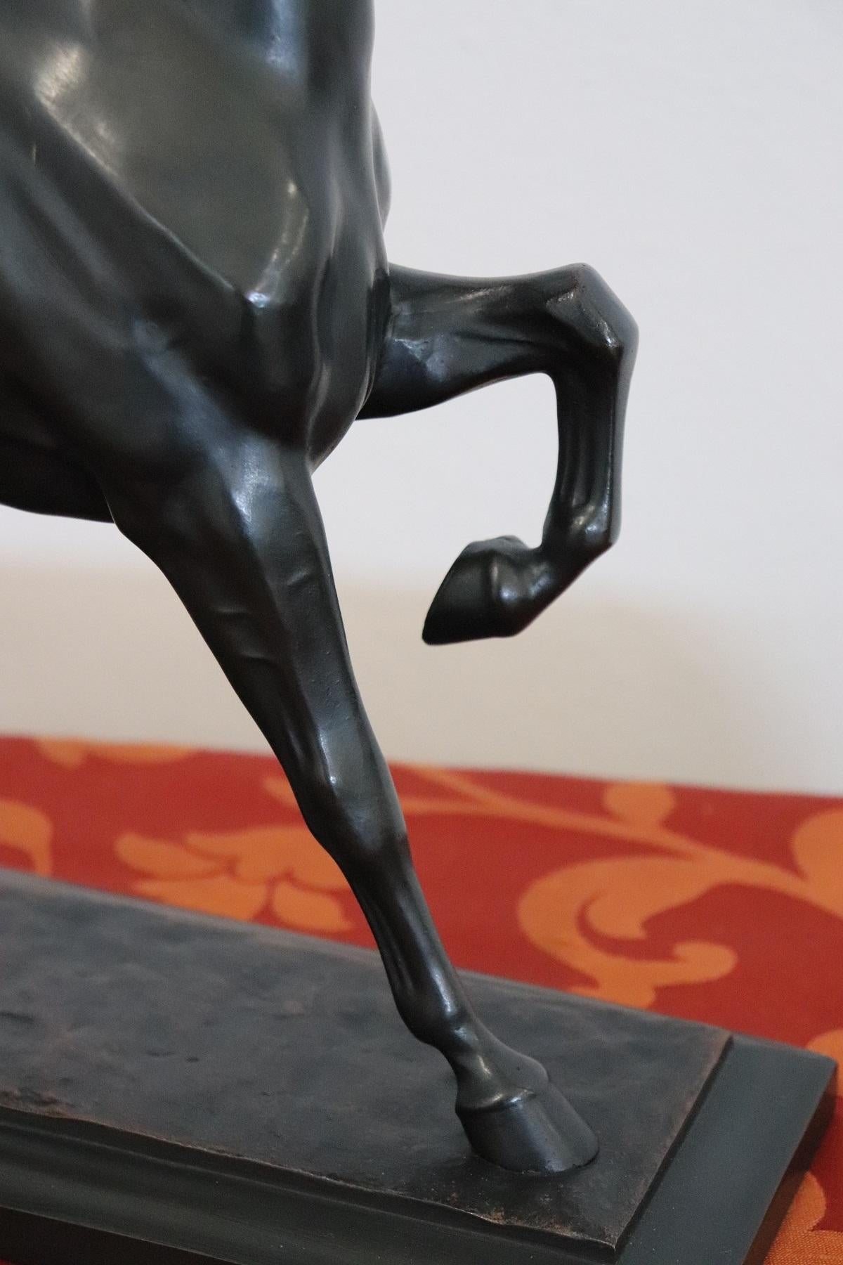 English Horse Sculpture in Bronze Signed by Cecil Brown