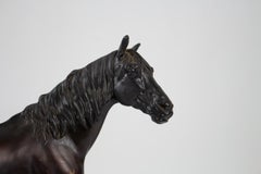 Horse Sculpture in Patinated Bronze, Early 20th Century, Signed P.J.Mene