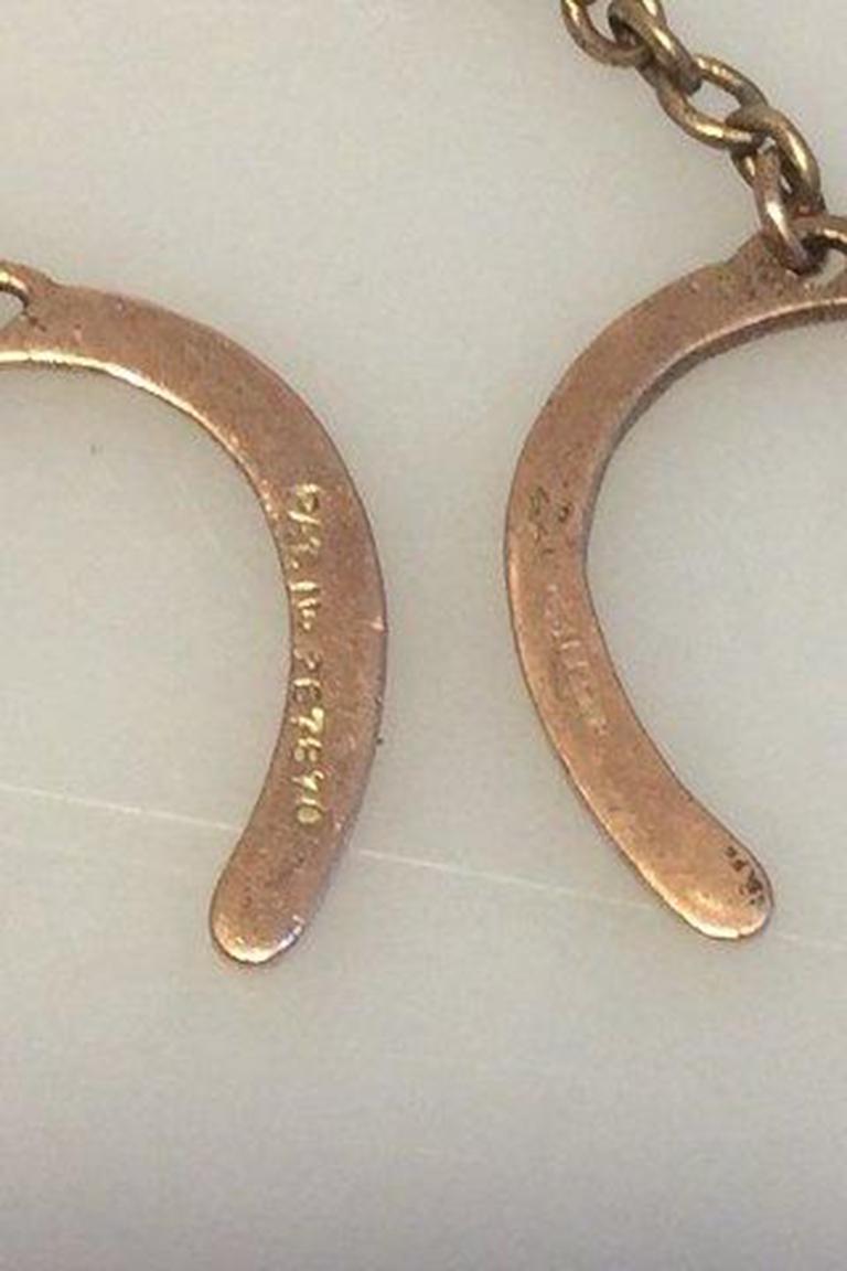 20th Century Horse Shoe Pendant Gold 14+ Karat For Sale