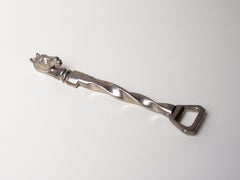 Horse Silver Metal Bottle Opener - Animal Kitchen Accessory - France 1970