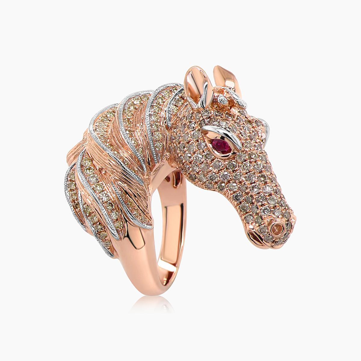 Dimensions: 2.30x3.10x3.45cm
Color: 18K Rose Gold
Materials:

