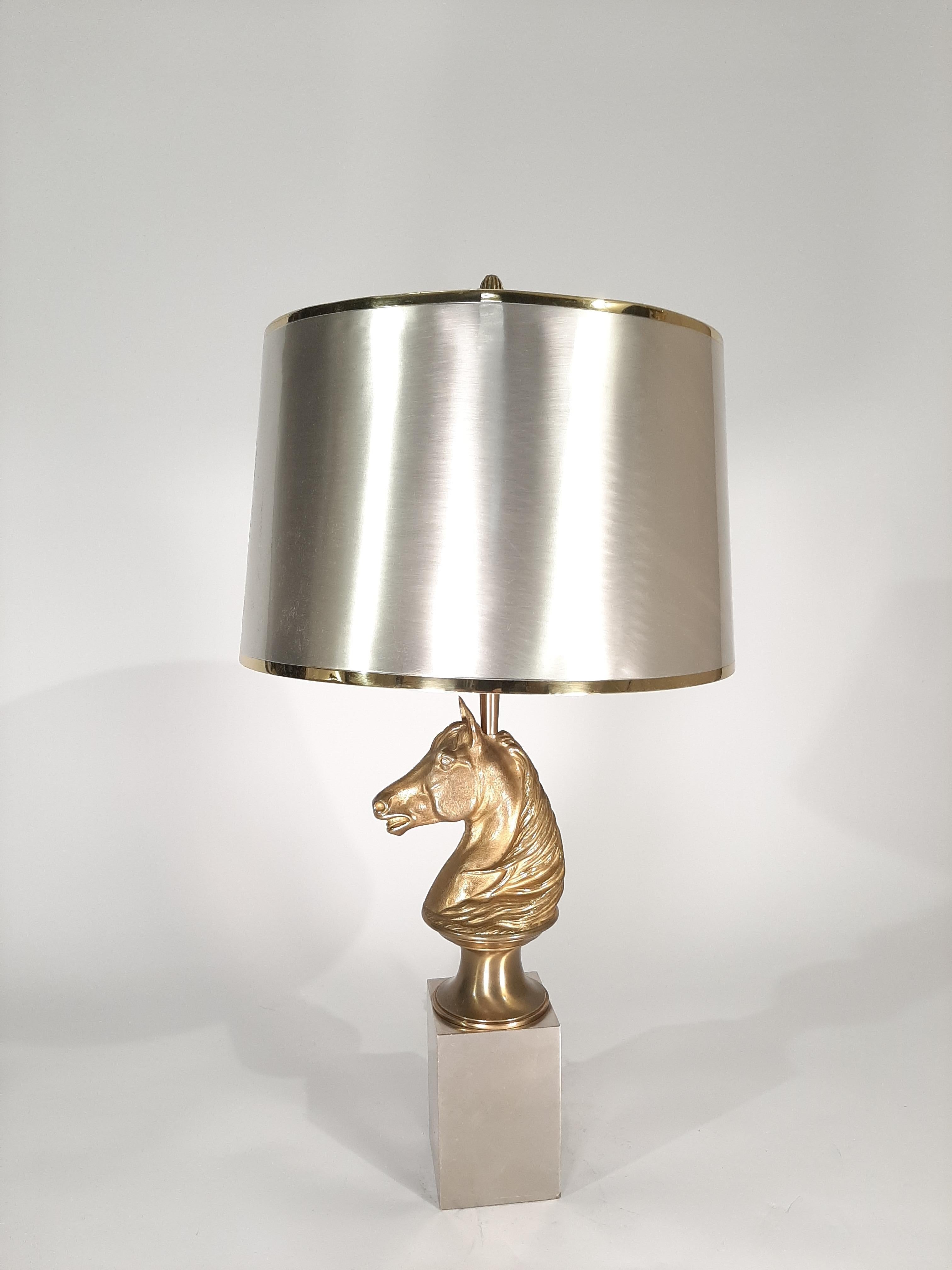 Français Lampe de table cheval de la Maison Charles  en vente