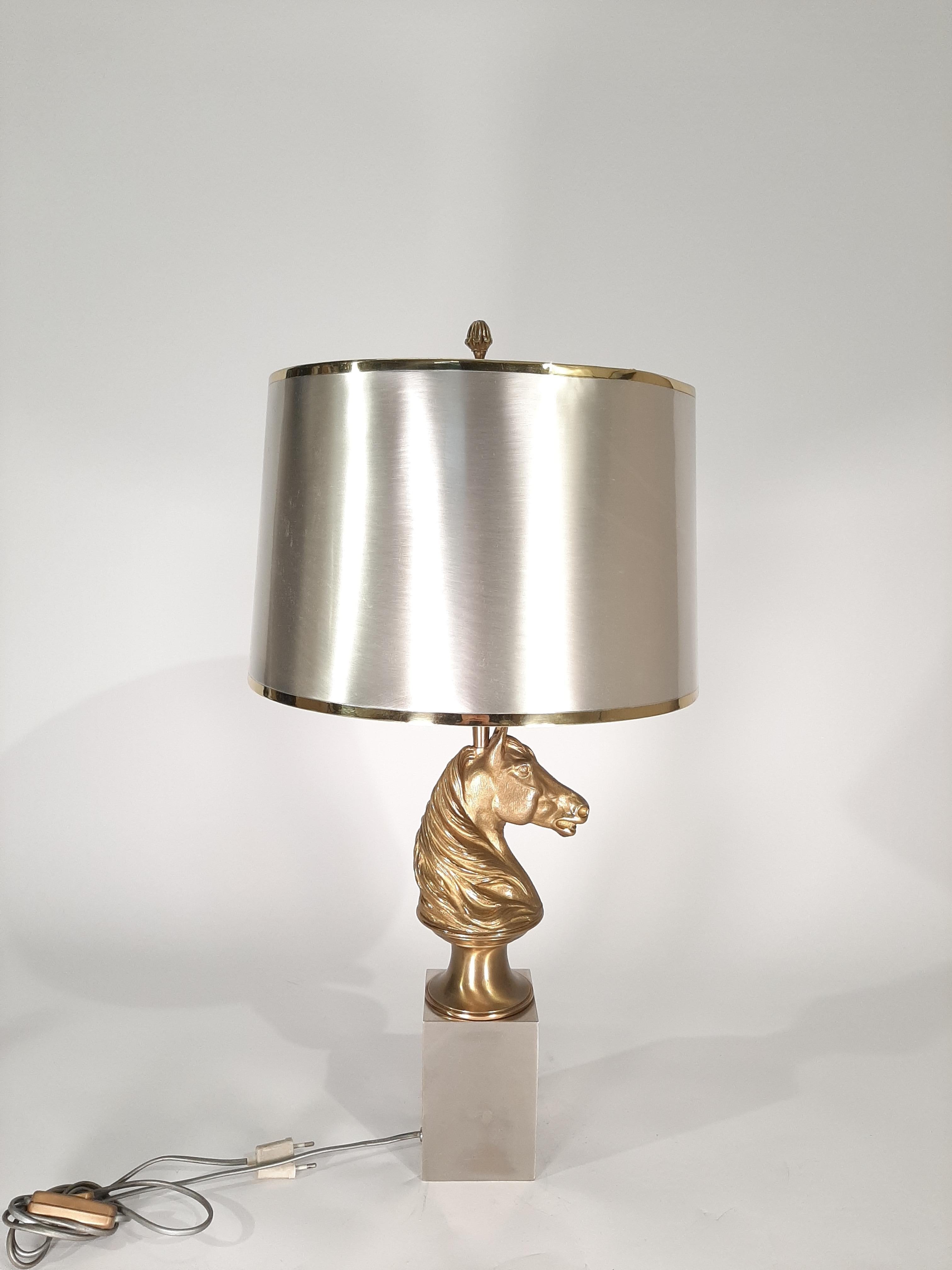 Late 20th Century Horse Table Lamp by Maison Charles  For Sale